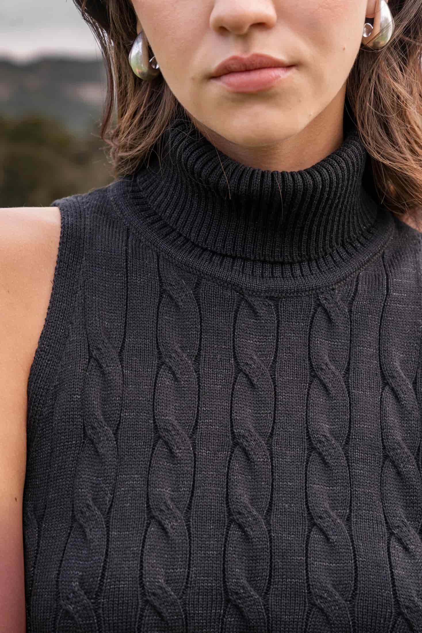 Top Aura Shine Mujer Negro - miniatura 6