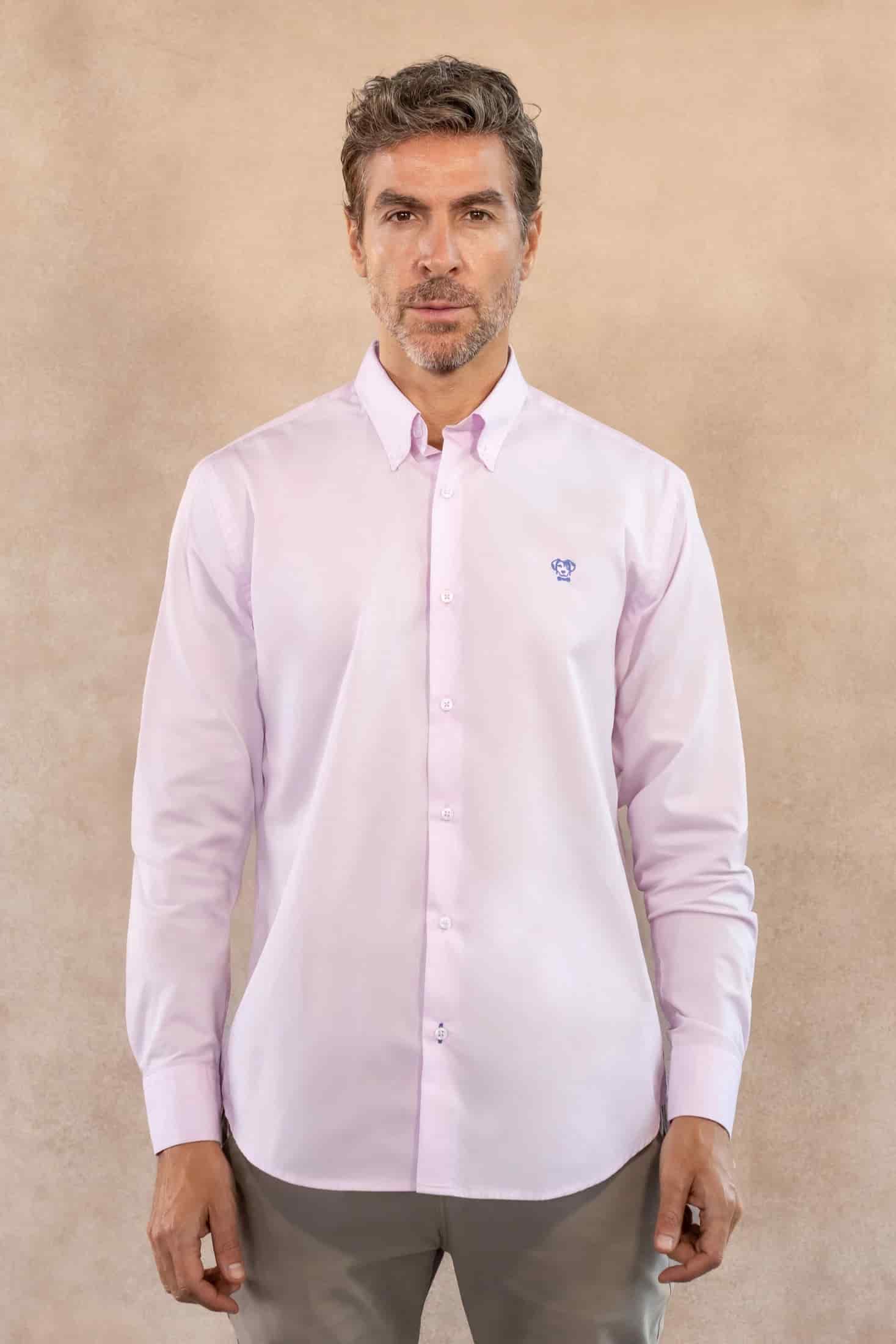 Camisa Antimanchas Popelina Light Pink - Talla Regular - miniatura 1