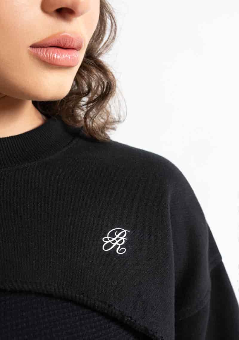 Monclair black crewneck - miniatura 7