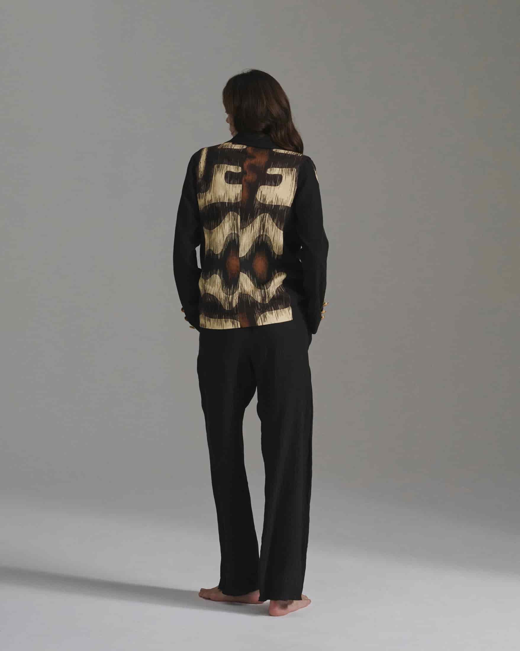 Santo Tomás Martellato Silk Pants / Black - miniatura 3
