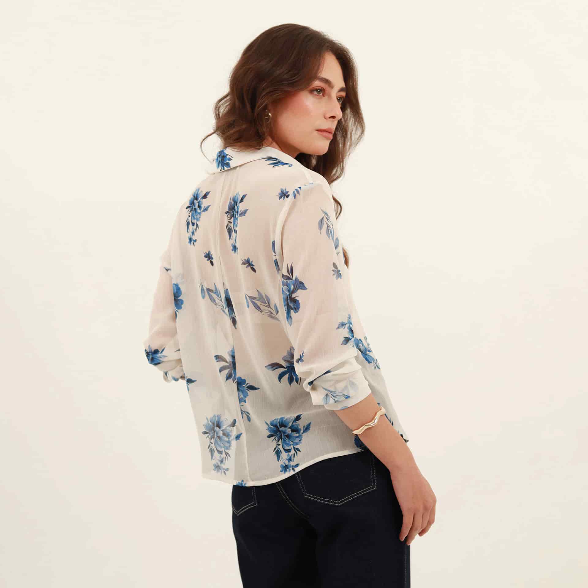 Camisa estampada manga larga - miniatura 4