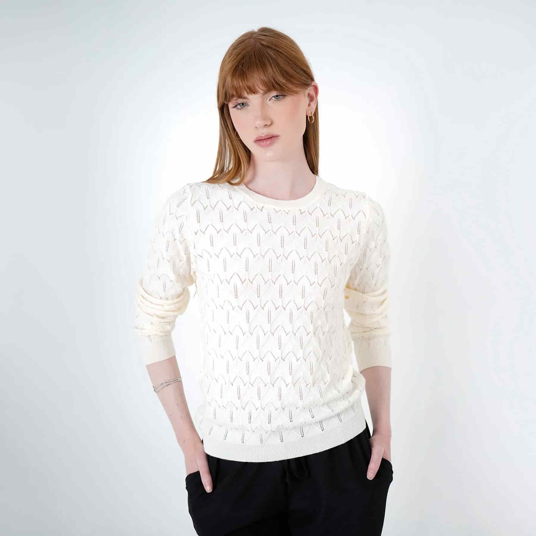 Sweater Cuello V Manga Larga - miniatura 2