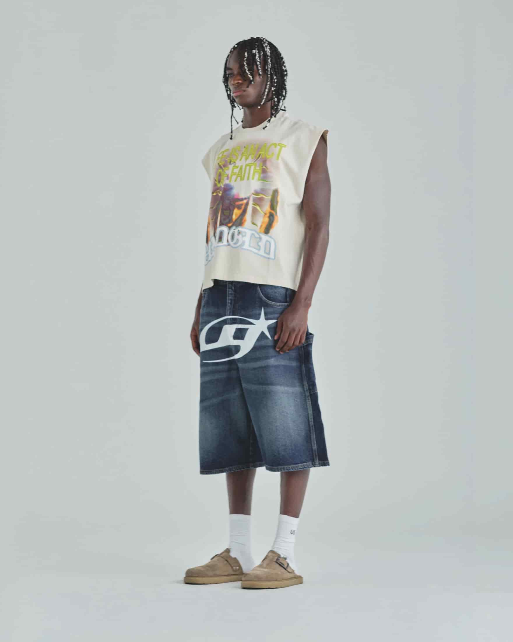 Act 1 UG Star Denim Jorts Medium Blue - miniatura 5