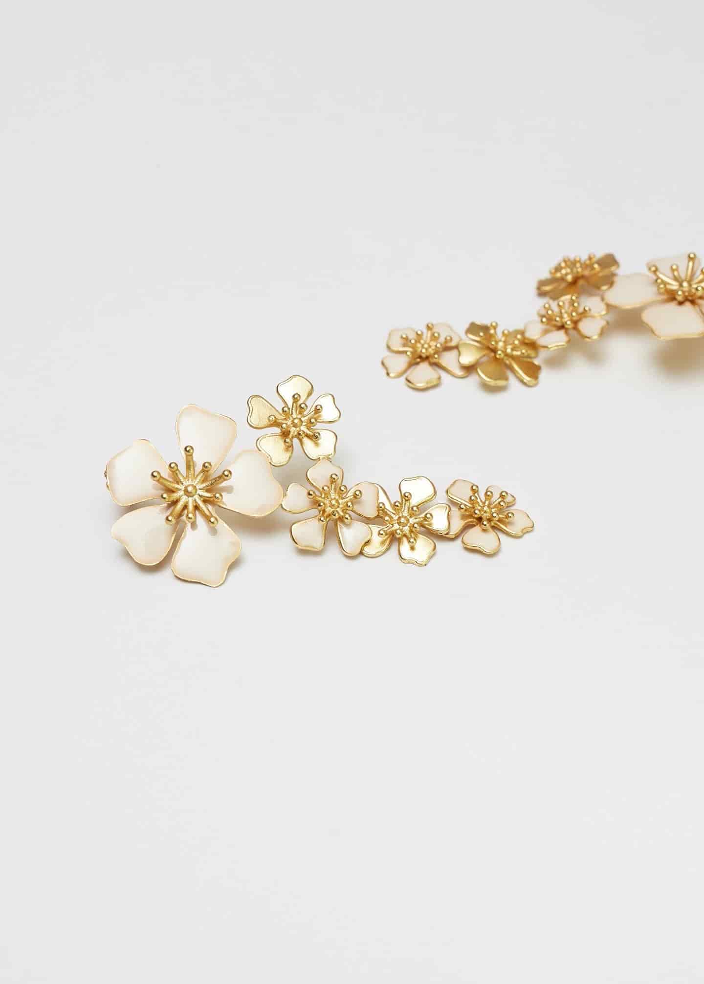 Aretes Falling Auroras blanco - miniatura 2