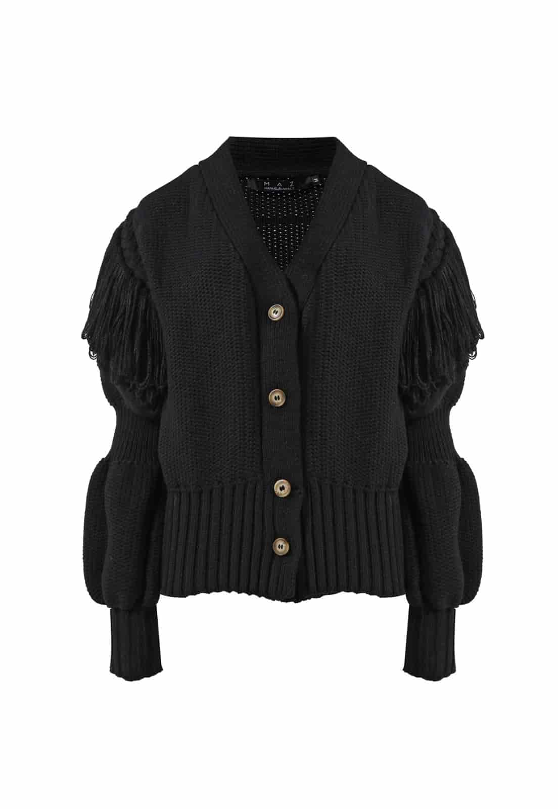 FRINGED BRAIDED CARDIGAN - miniatura 2
