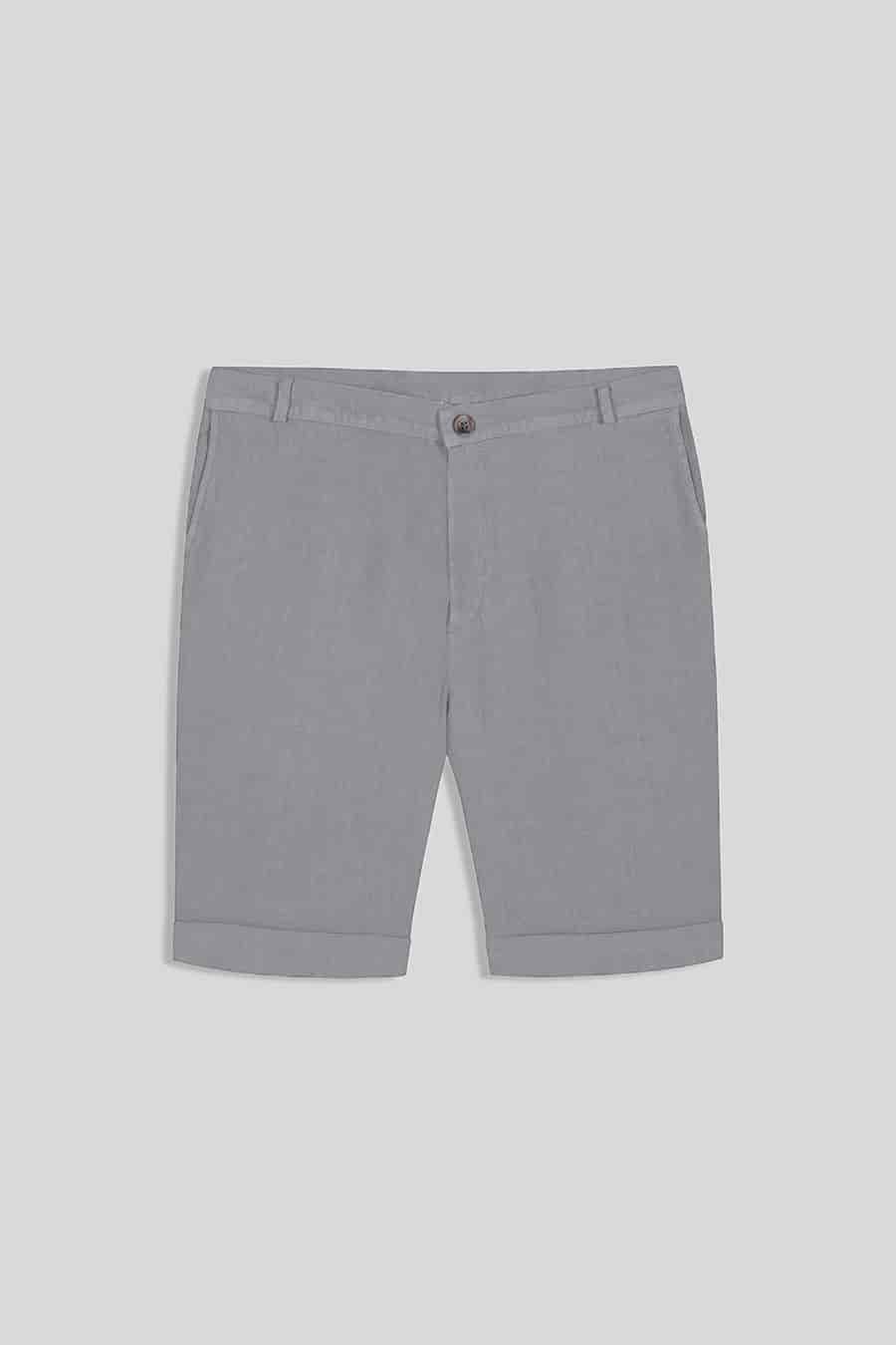 Men's linen bermuda smoke - miniatura 1