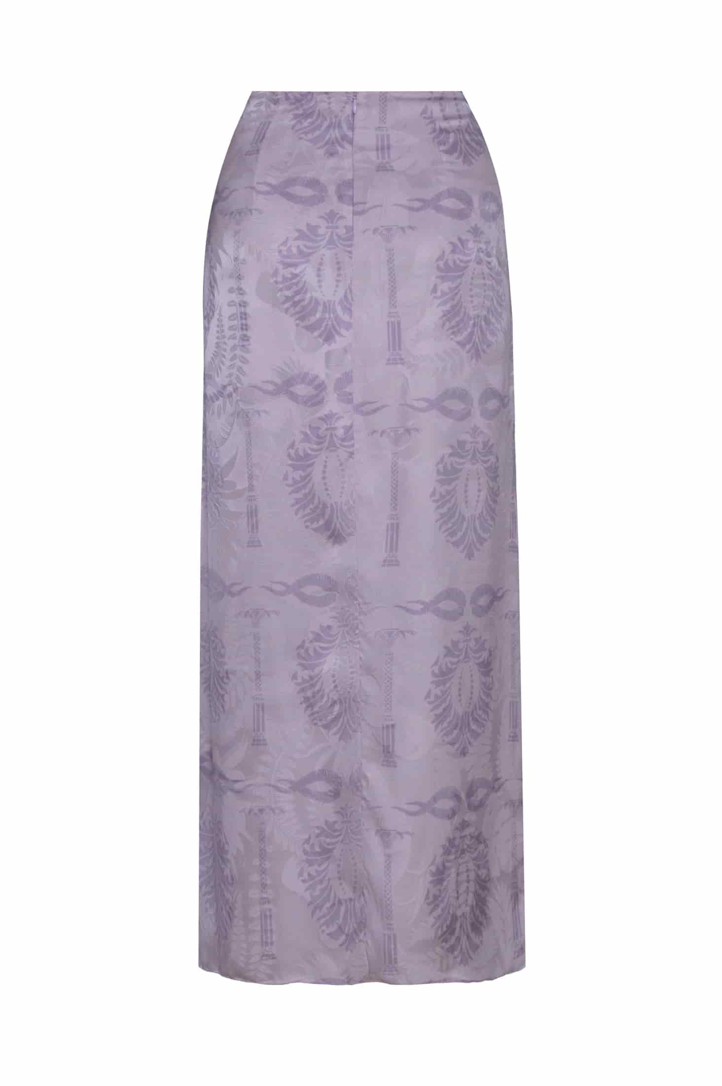 Amaime Silk Jacquard Midi Skirt / Lila Exclusive - miniatura 2