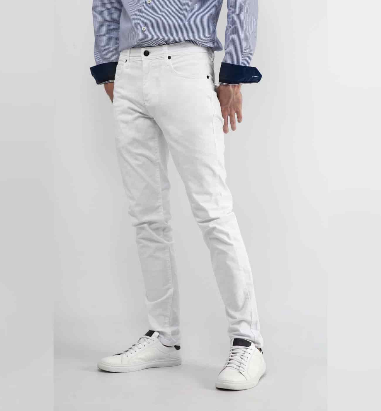 Pantalon Slim Blanco - miniatura 1