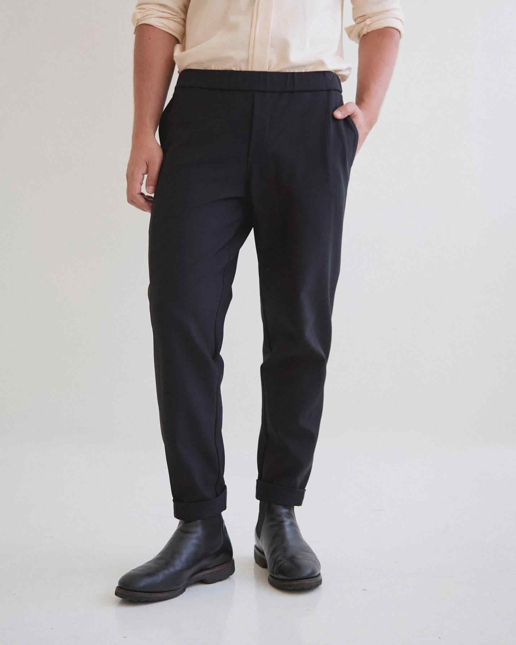 Pantalón Clásico Tech Negro VALIENTE - miniatura 2