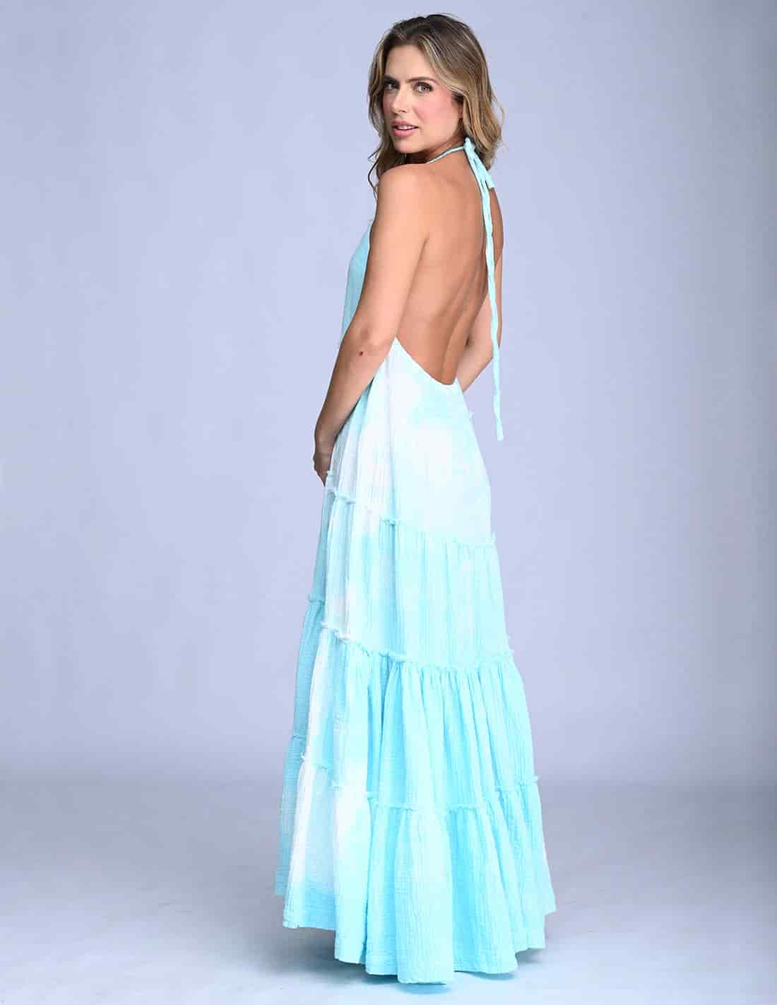 Vestido Solara Spotted Turquoise - miniatura 5