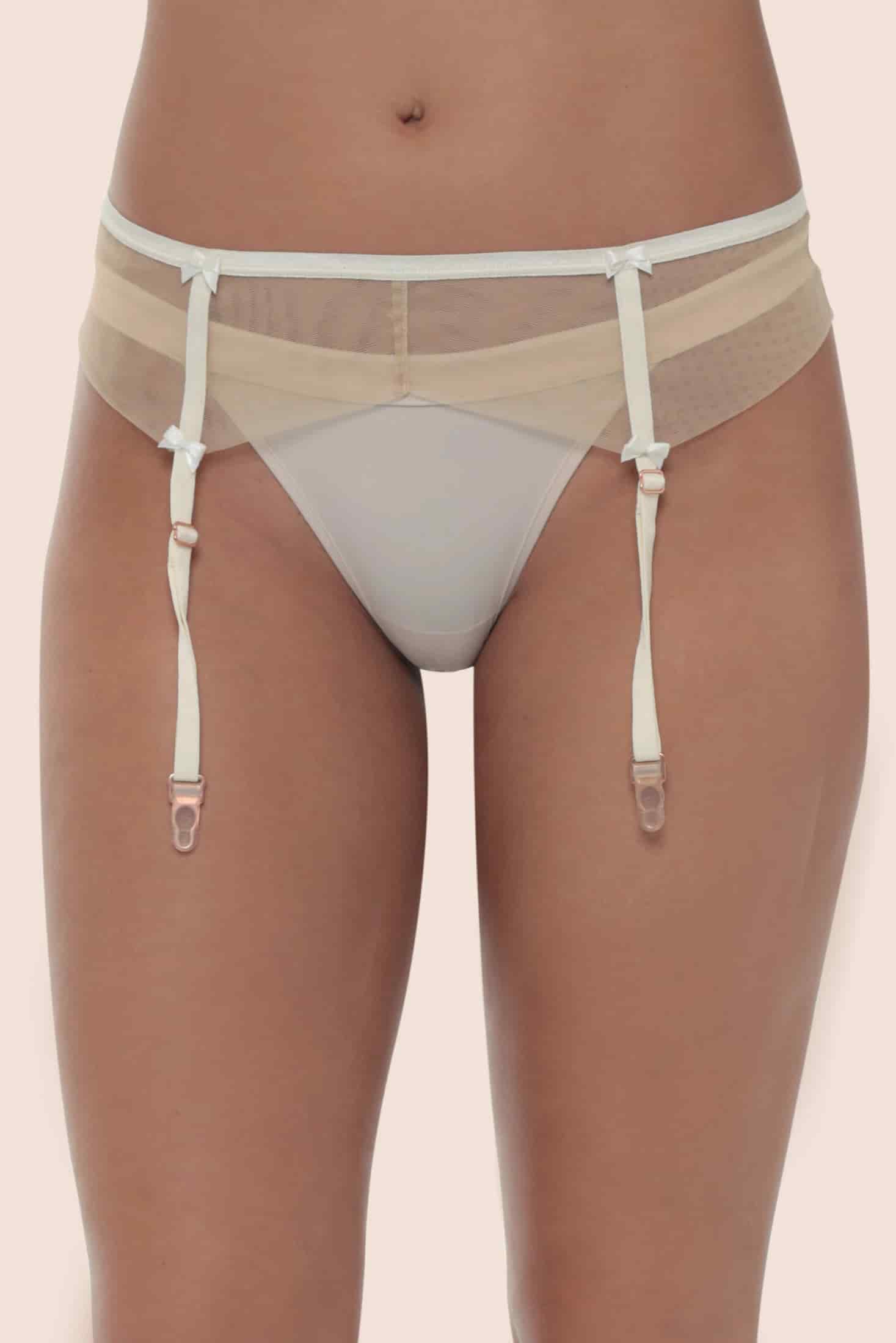 LIGUERO ELLIPSE EN TUL SENSUAL CRUDO - miniatura 3