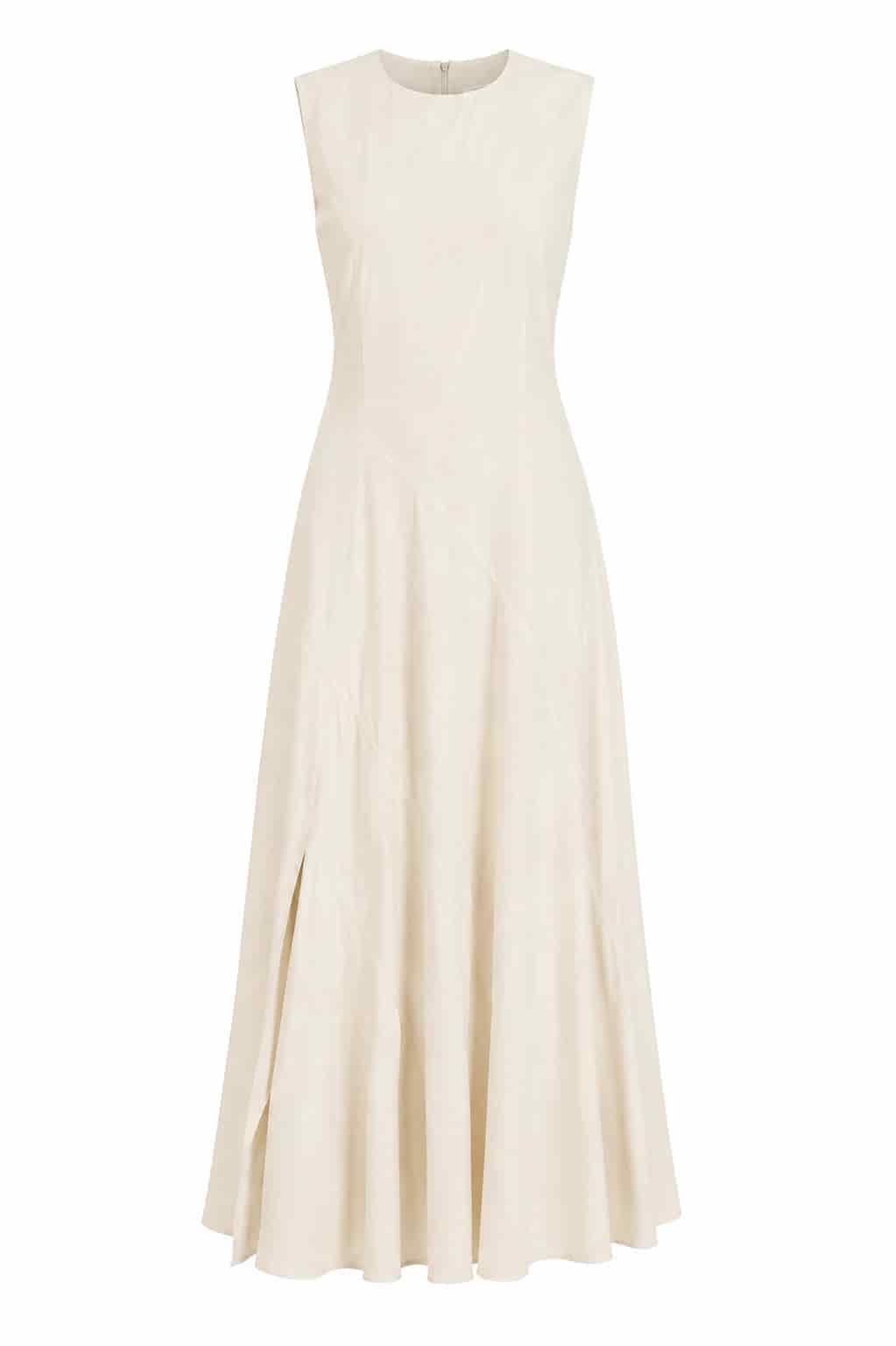 Vestido Asimétrico Beige - miniatura 1