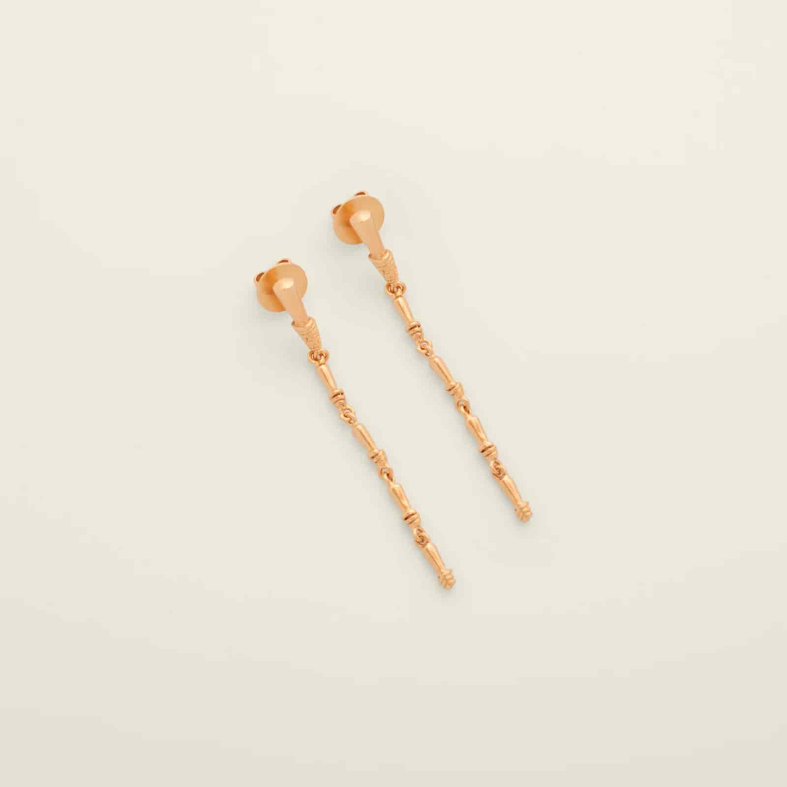 Long Pech Earrings Gold - miniatura 2