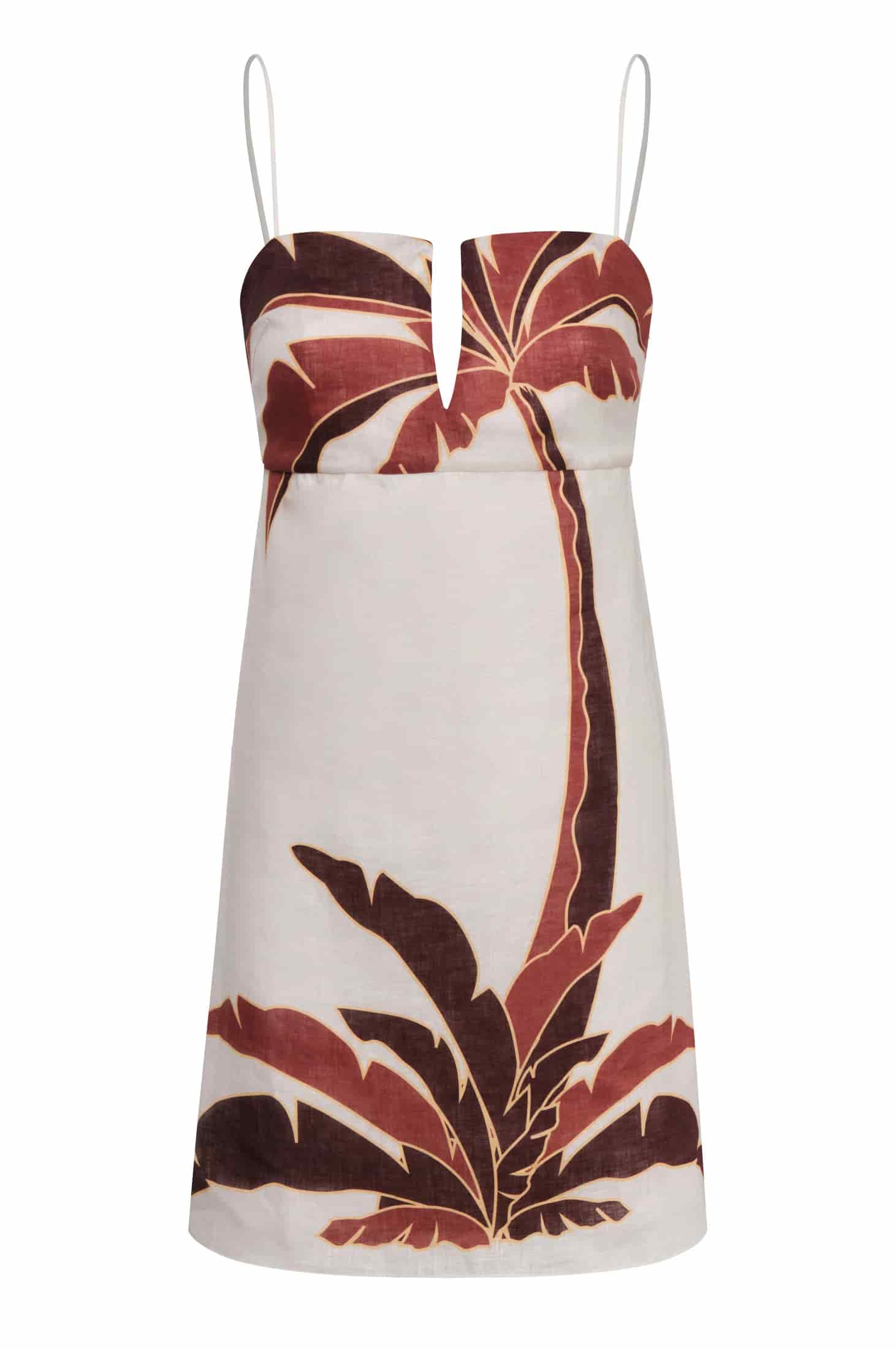 Antonia Linen Mini Dress / Terra Palm - miniatura 1