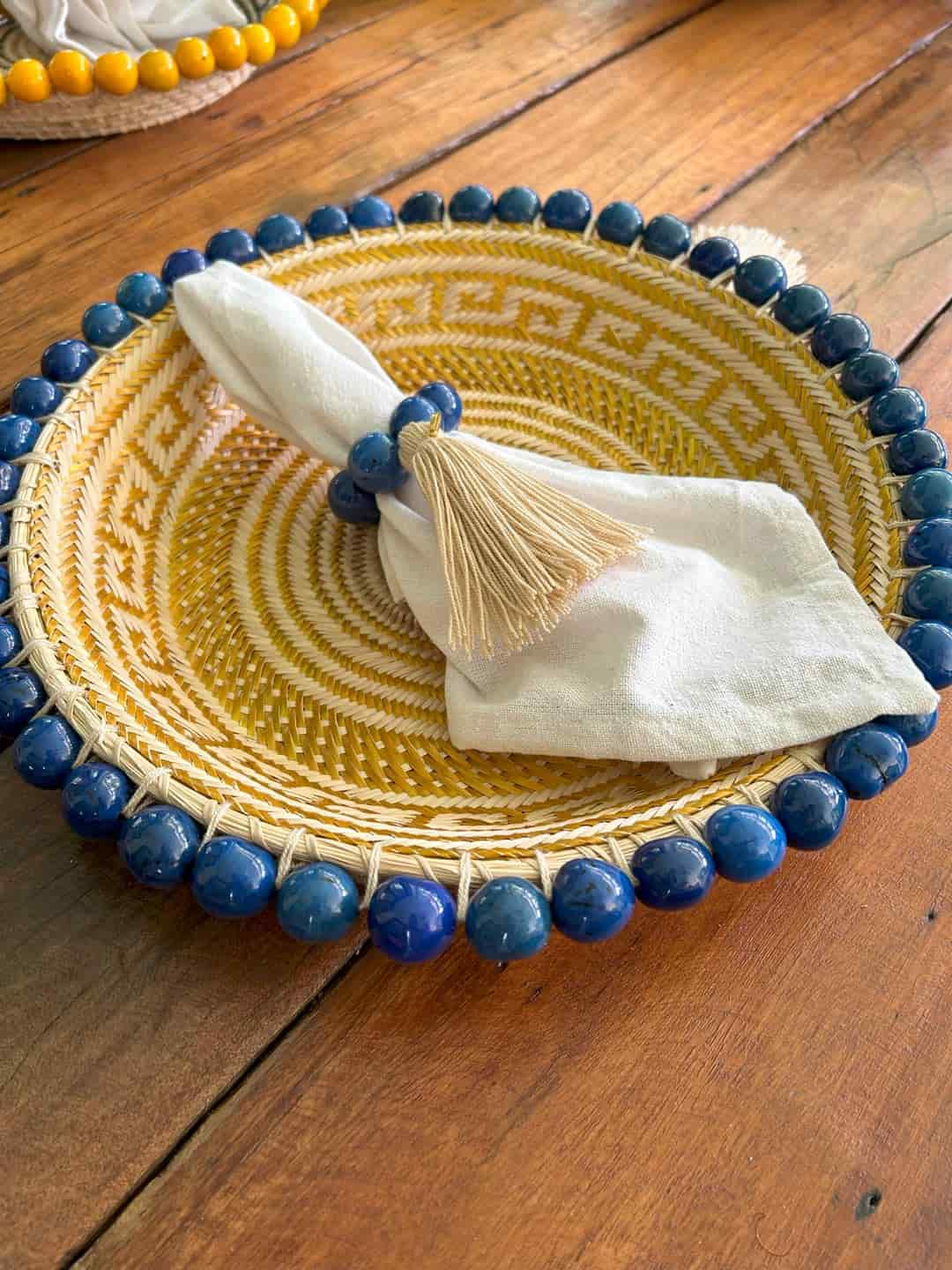 Set de 4 servilleteros de Taguas Azul - miniatura 1