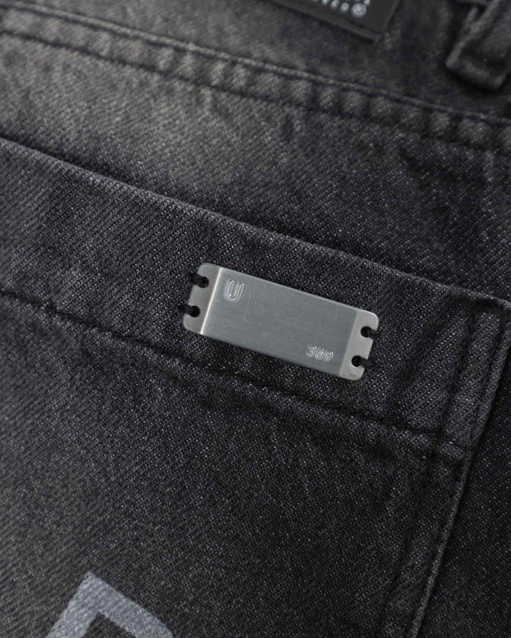 W Line Basic Wide Jeans Washed Black - miniatura 5