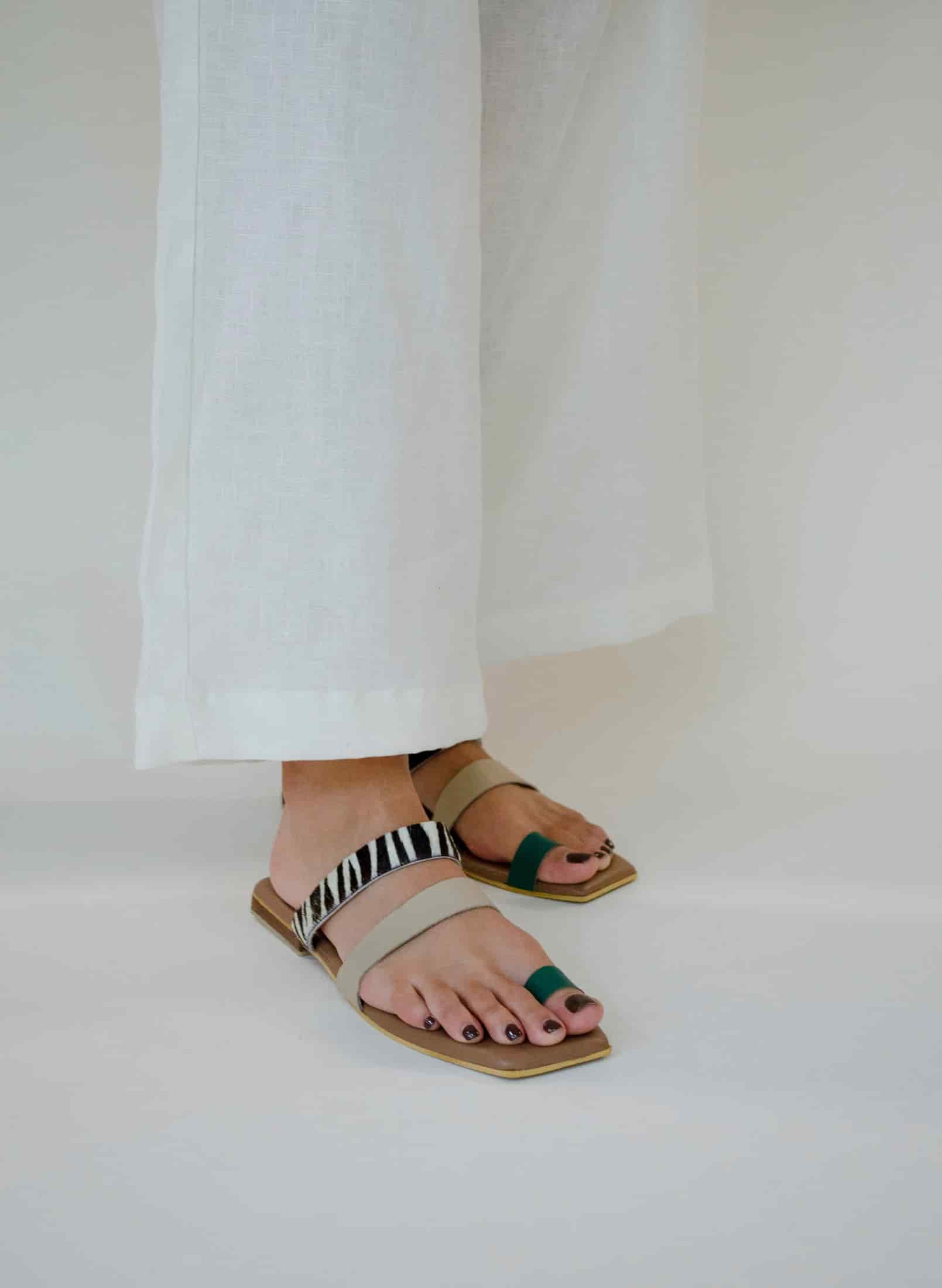 The Ocaso sandal | verde/taupe - miniatura 1