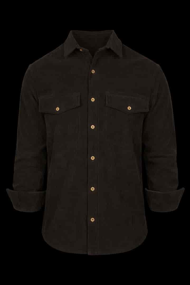 Camisa corduroy/pana café - miniatura 6