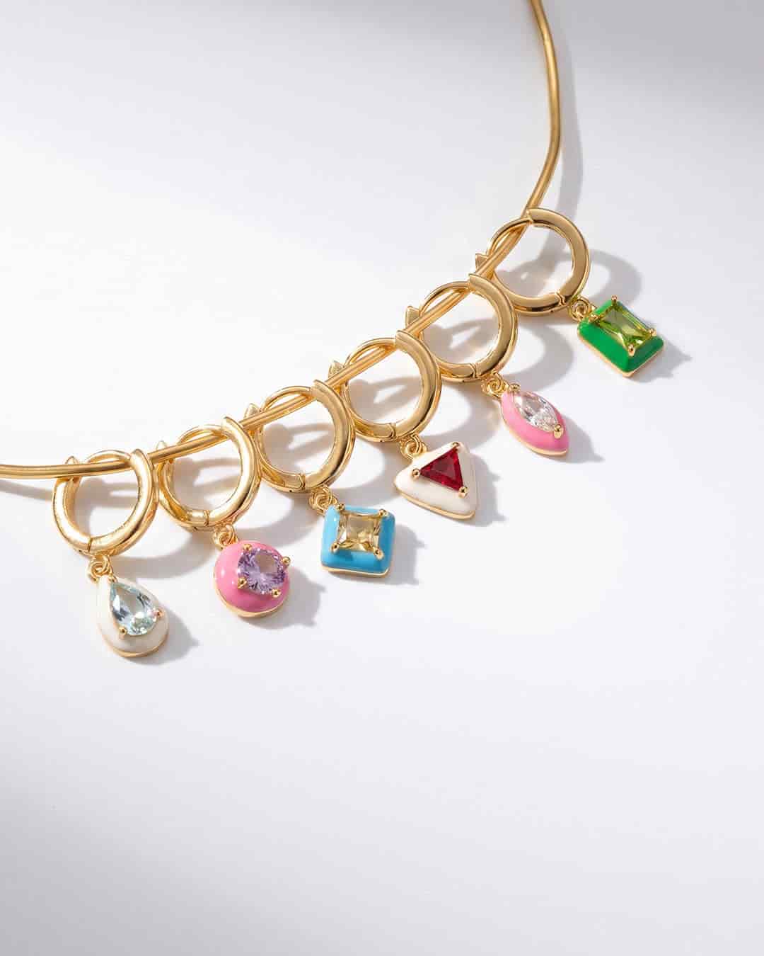 Set de Candongas Solitarios Multicolor - miniatura 3