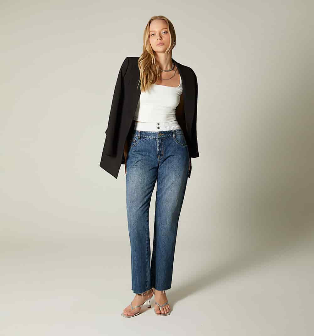 Jean girlfriend doble pretina - miniatura 1