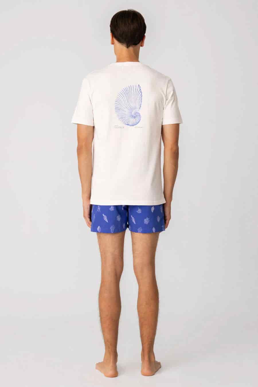 Men's cotton t-shirt white albatros - miniatura 2