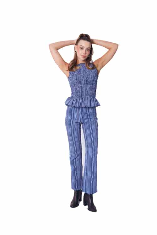 Howdy Pants In Blue Stripes - miniatura 4