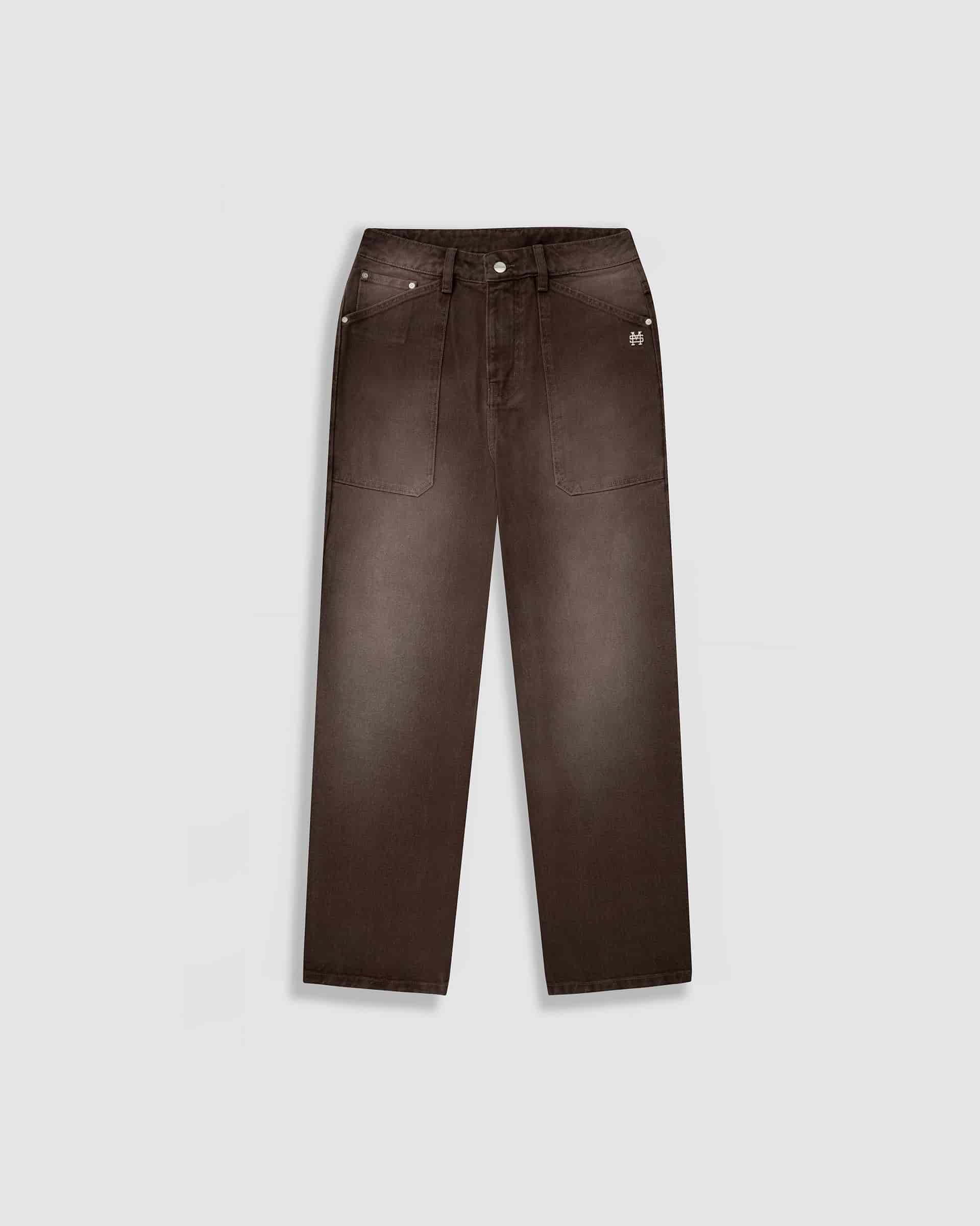 Pocket Straight Pants – Café Desgastado - miniatura 1