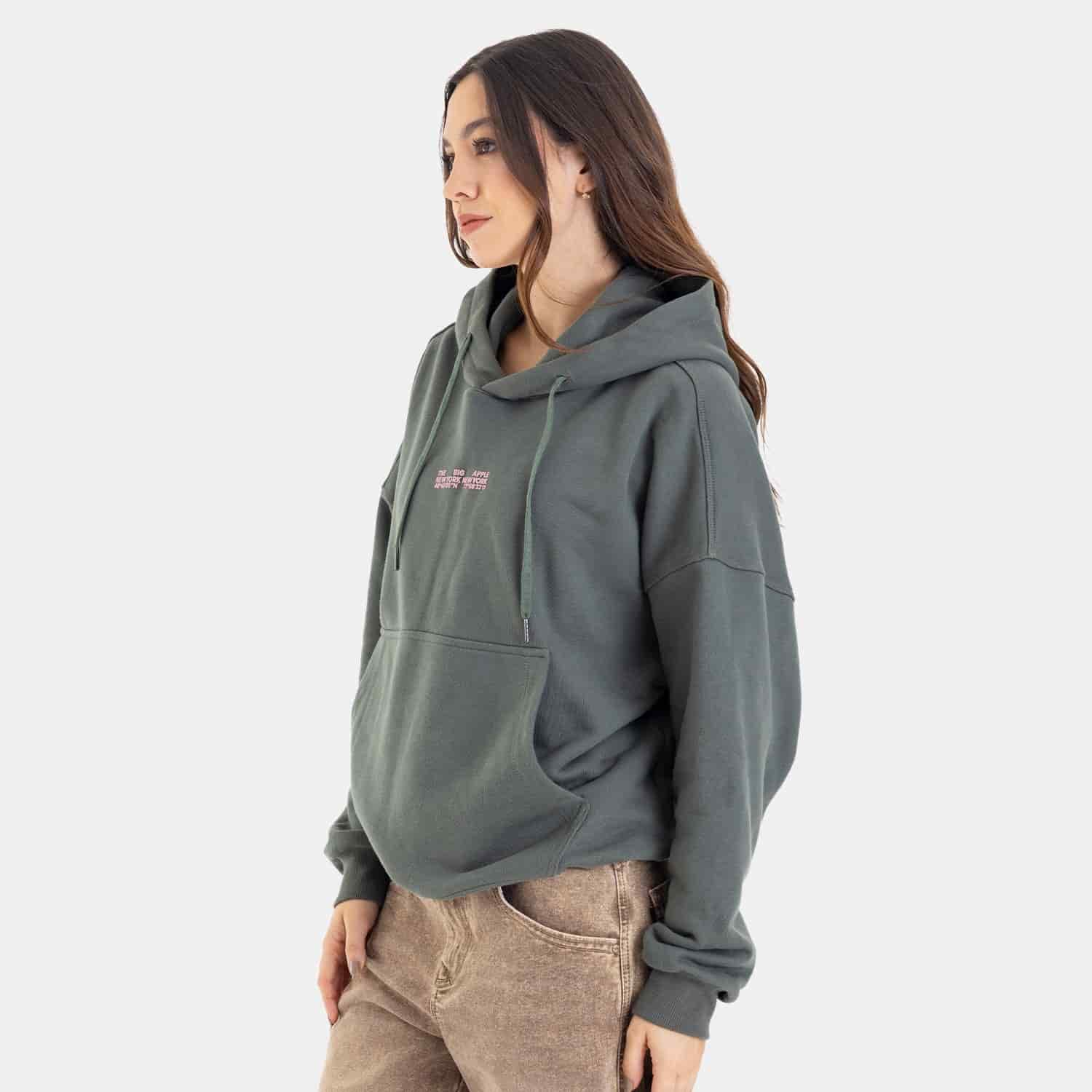 The Big Apple Hoodie Olive - miniatura 1