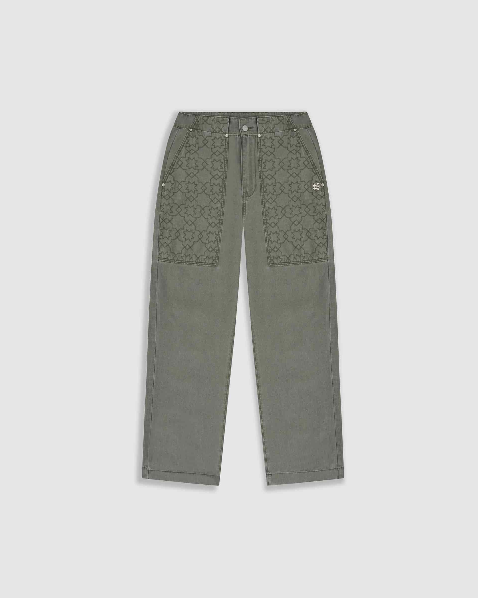 Wide Fit Chore Pants - Verde Oliva - miniatura 1
