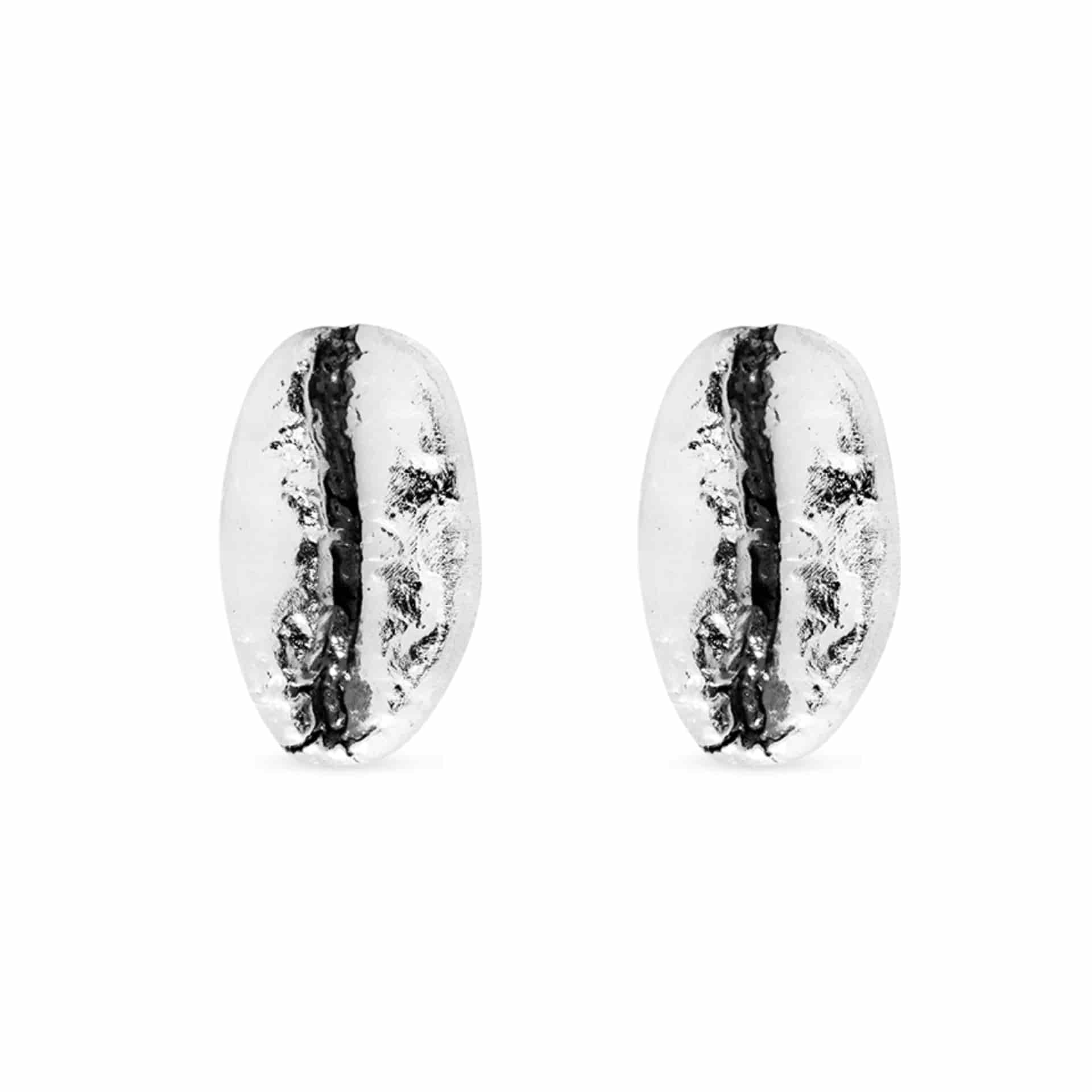Aretes Café Gesha en plata envejecida - miniatura 3