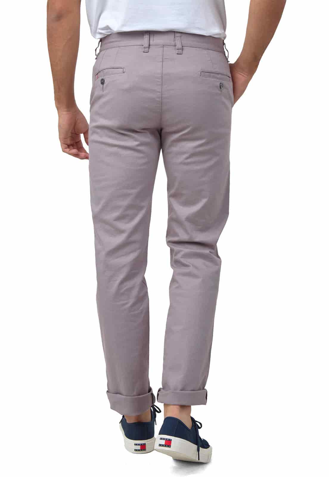 Pantalon dril gris lila con spandex - miniatura 7
