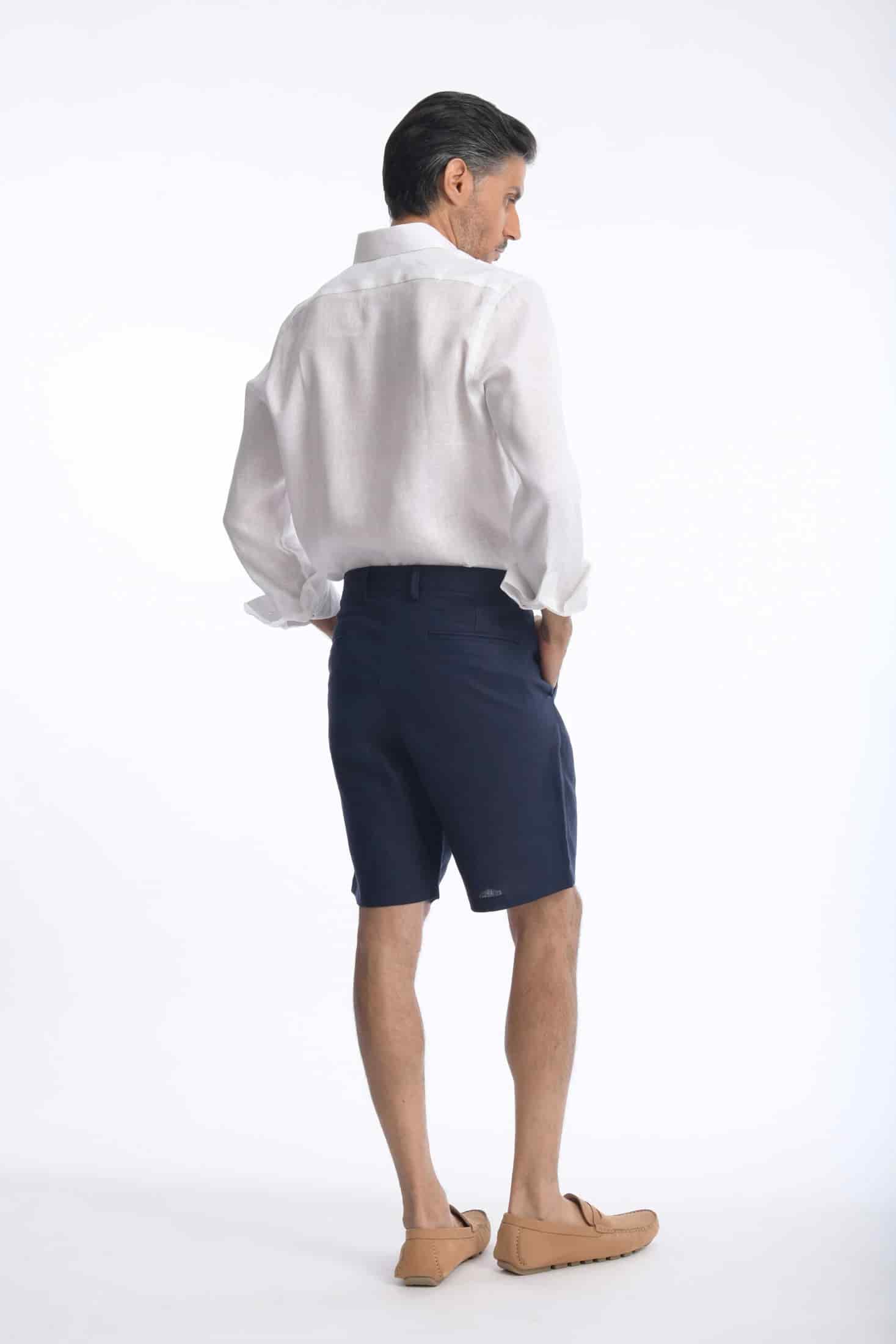 Bermuda Lino Azul Navy - miniatura 8