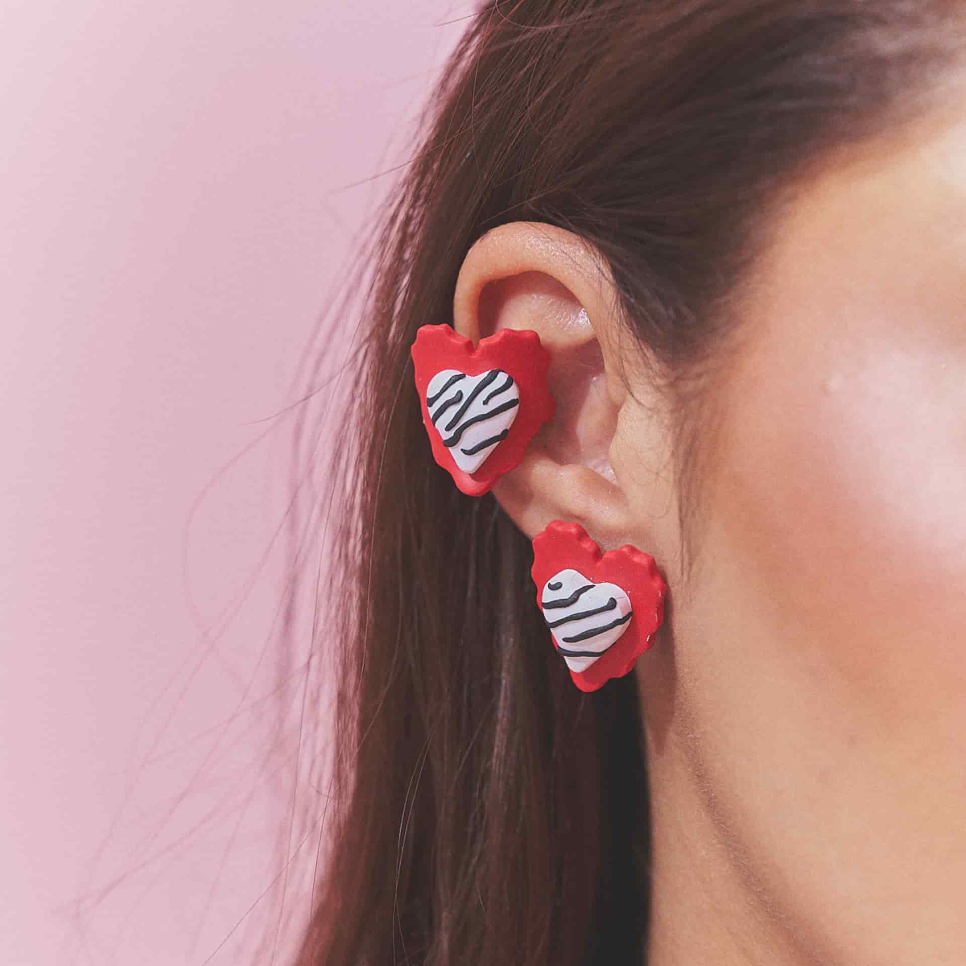 Aretes Corazón Rayado Mix Mini - miniatura 11