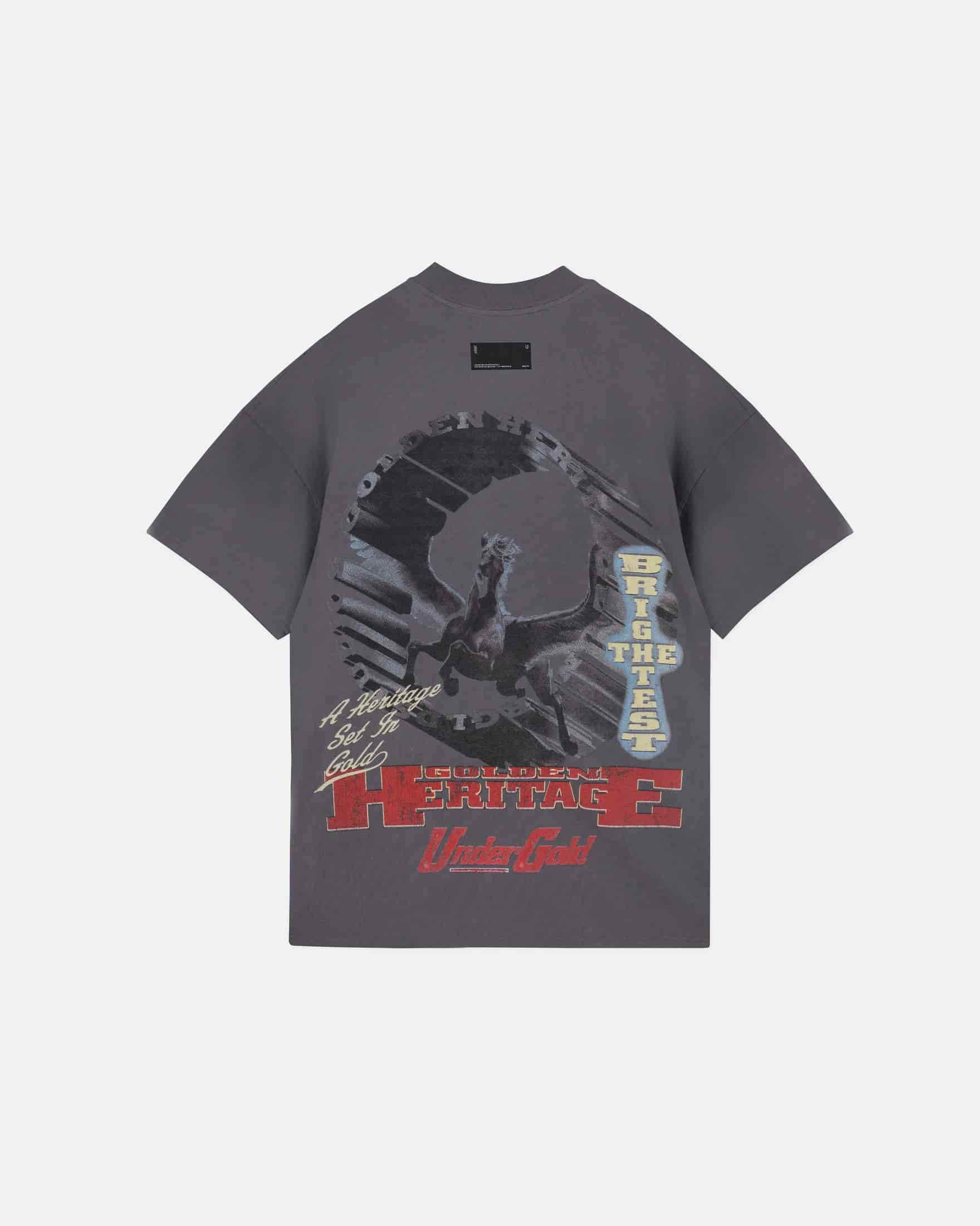 Golden Heritage Pegasus Tshirt Gray - miniatura 1