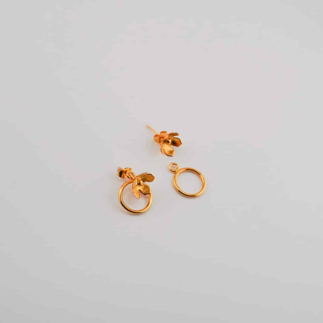 Flower Duo Studs - miniatura 2