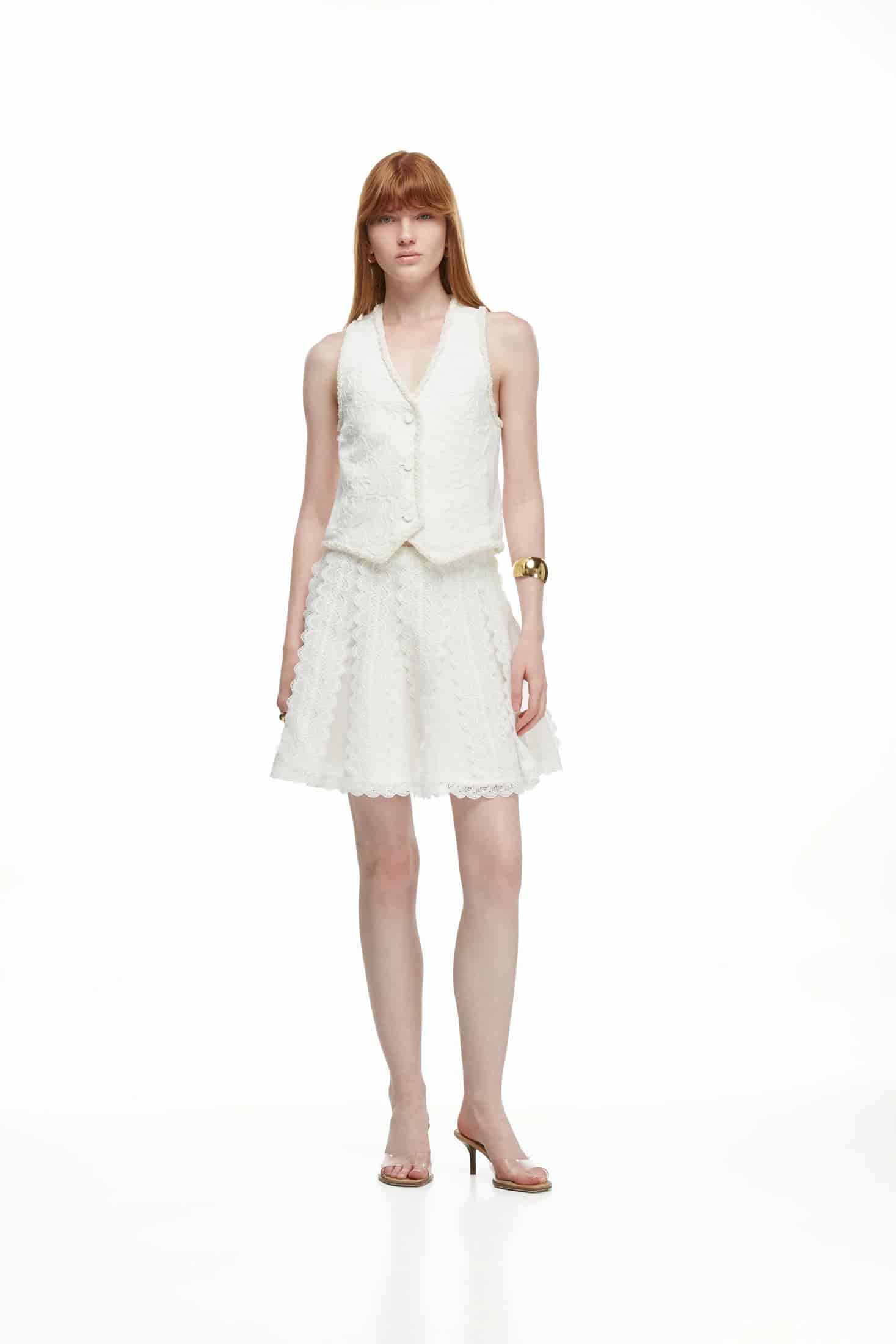 RESPLANDOR MINI SKIRT WHITE - miniatura 1