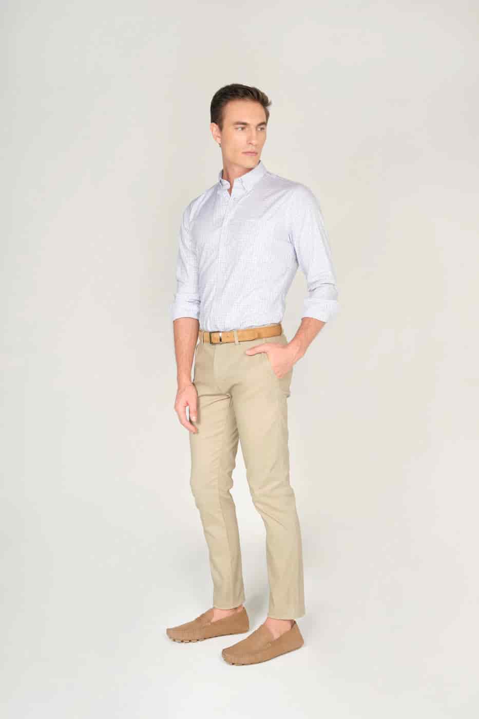 Camisa Classic Bd Algodón Blanco Cuadros - miniatura 3