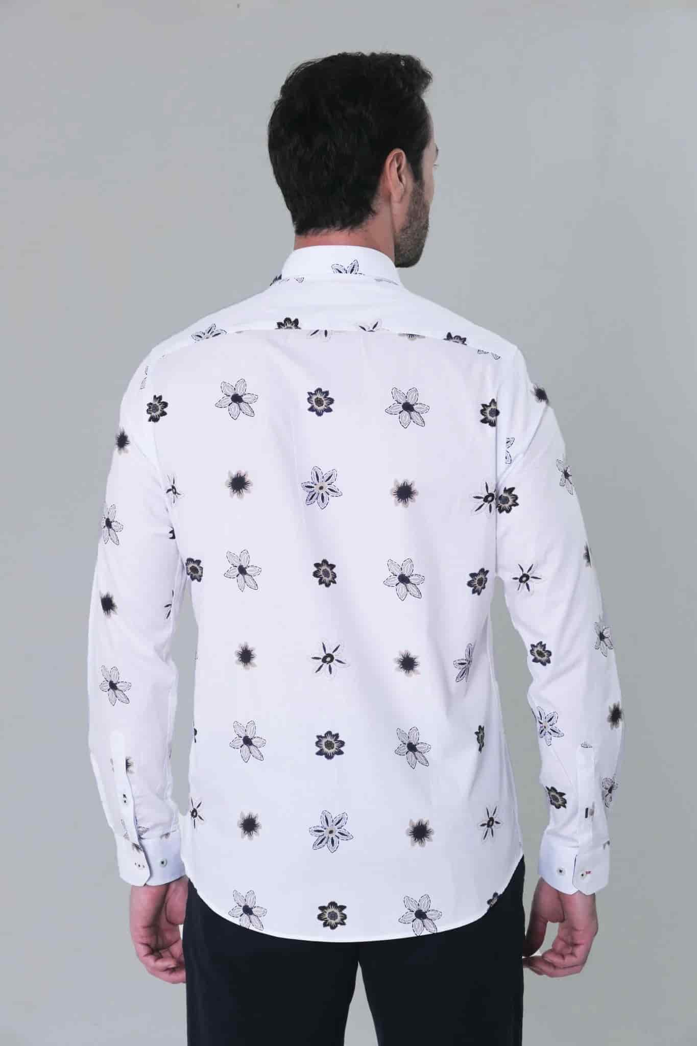 Camisa ML Privé Hombre Estampado Mini Flor - miniatura 3