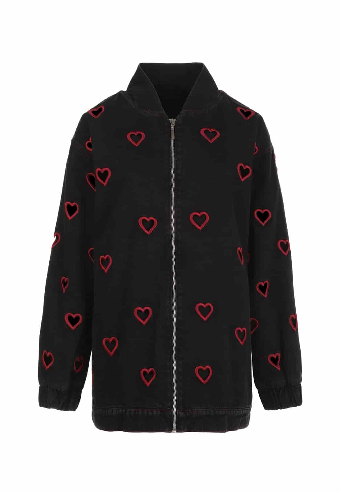 Bomber Hearts Jacket Black - miniatura 1