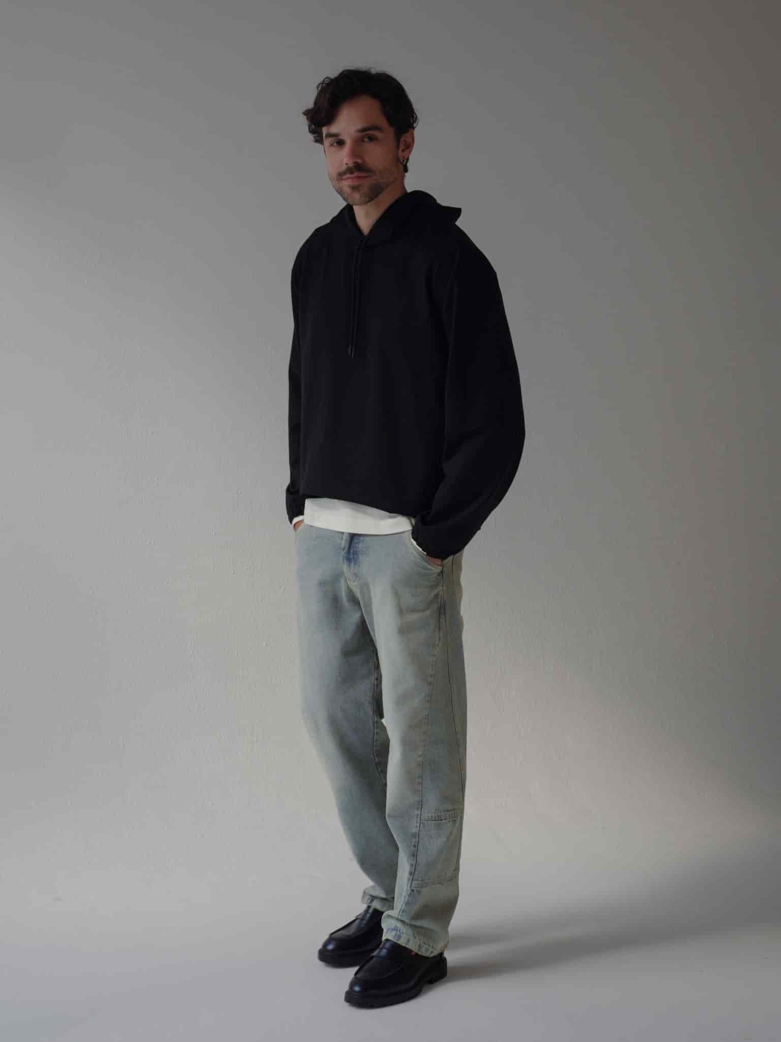 CUT CLEAN HOODIE - BLACK - miniatura 6