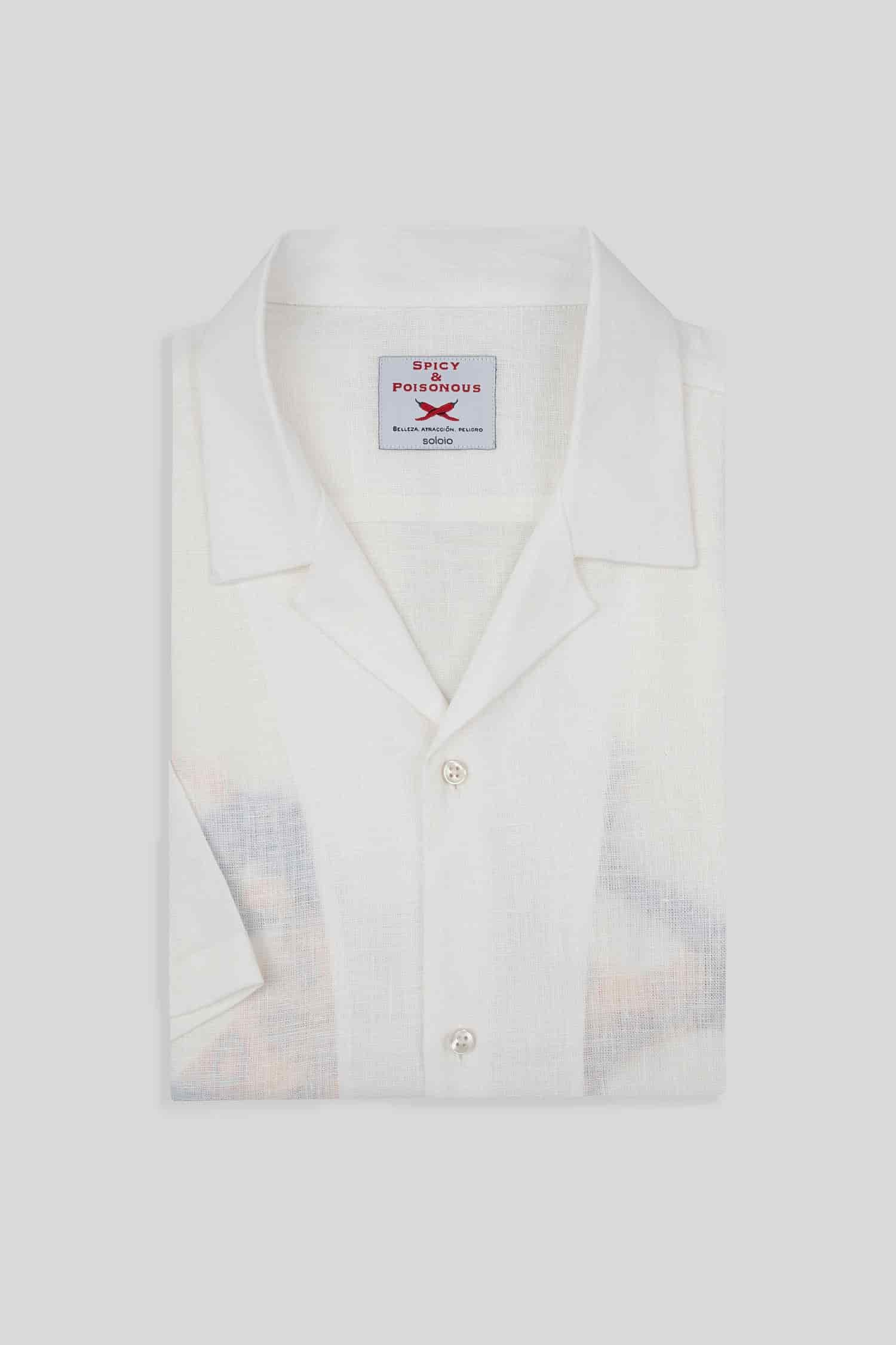 Men's linen shirt yellow octopus - miniatura 6