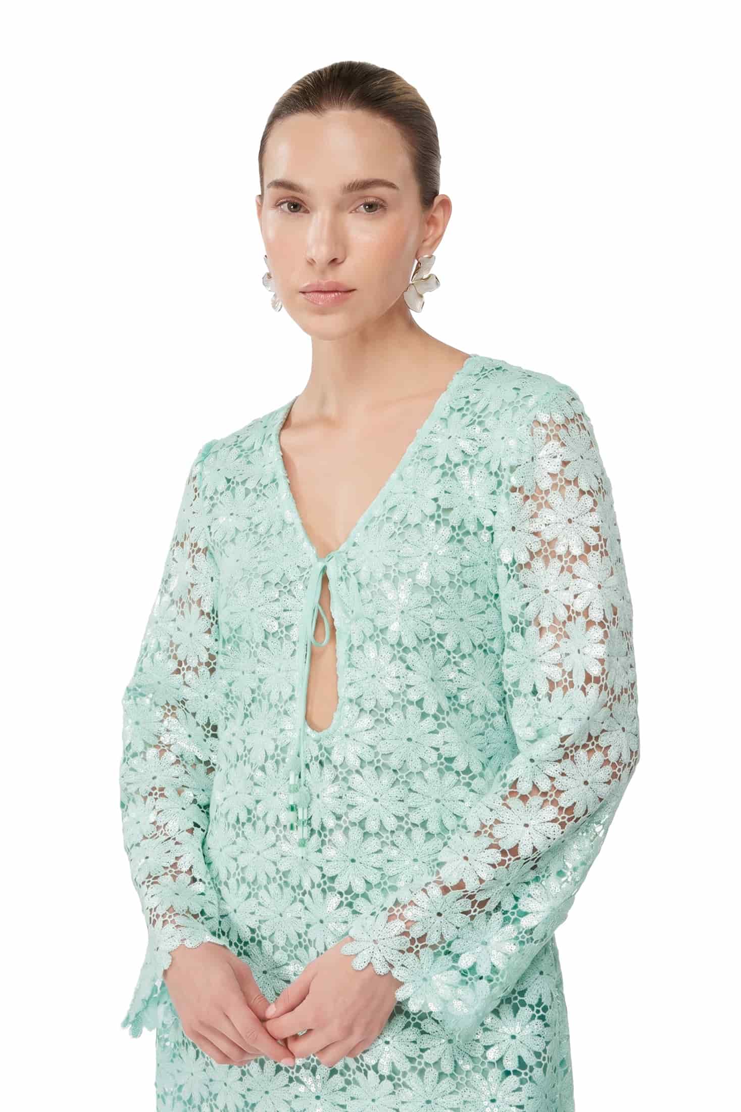 SERAPHINE MINI DRESS SAGE - miniatura 4