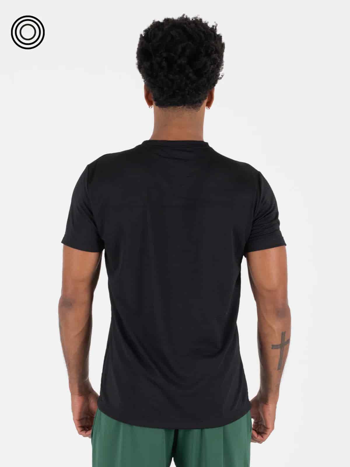 Camiseta panal hombre negra - miniatura 4