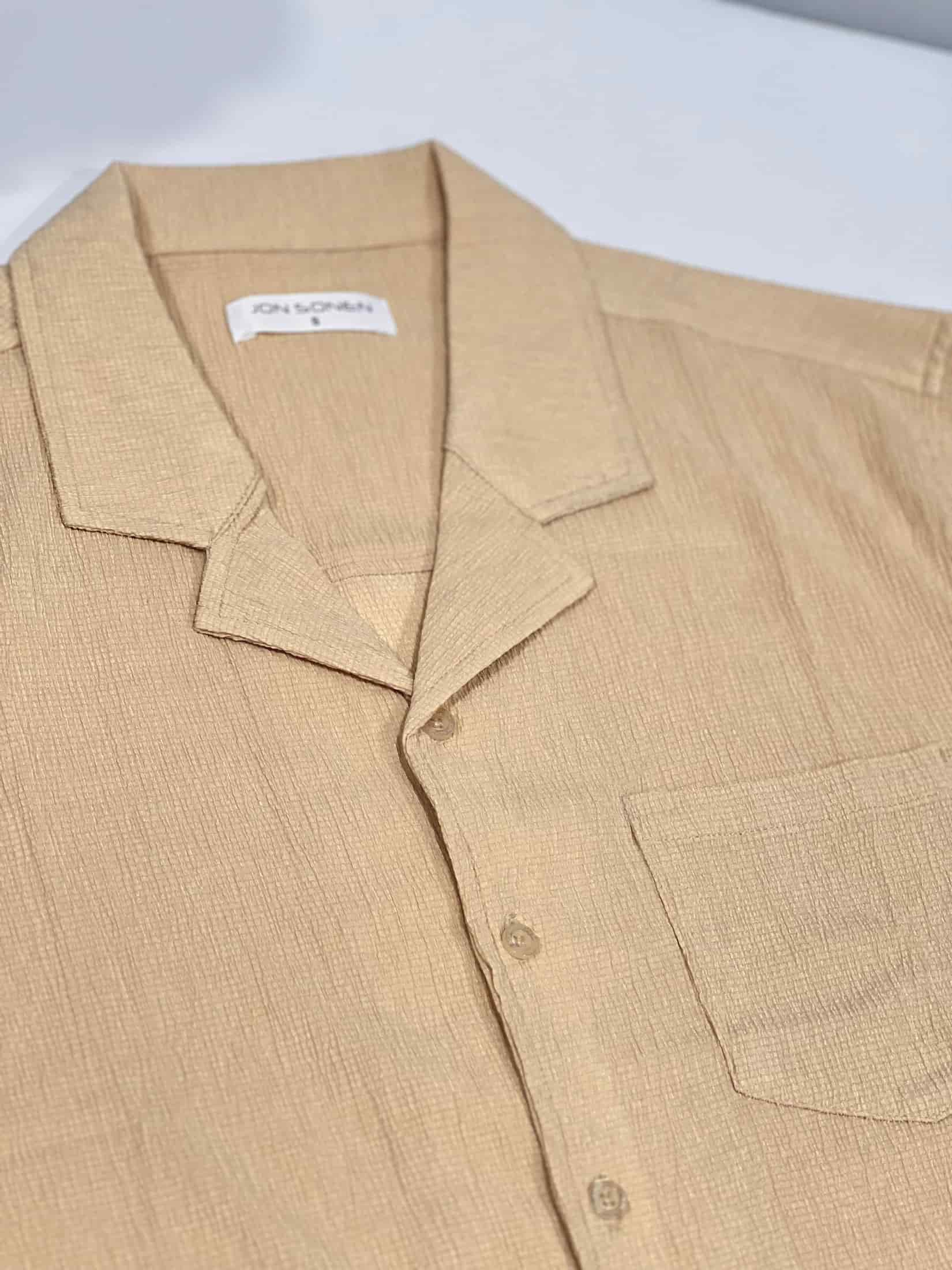 Camisa con textura manga corta para hombre Jon Sonen 087224001 - miniatura 4