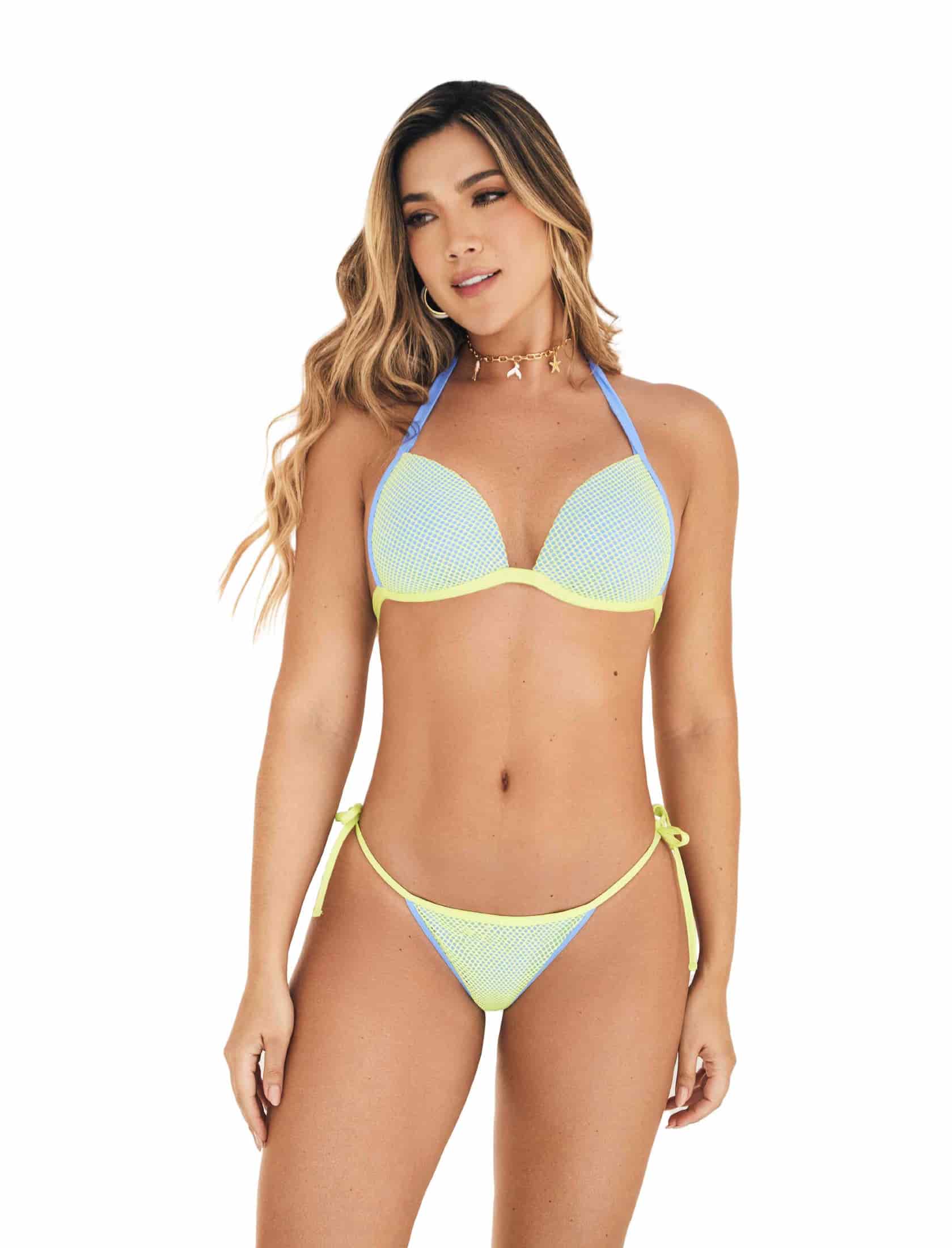 PANTY DE BAÑO 46035 - TELA CON TEJIDO TIPO MALLA - miniatura 2