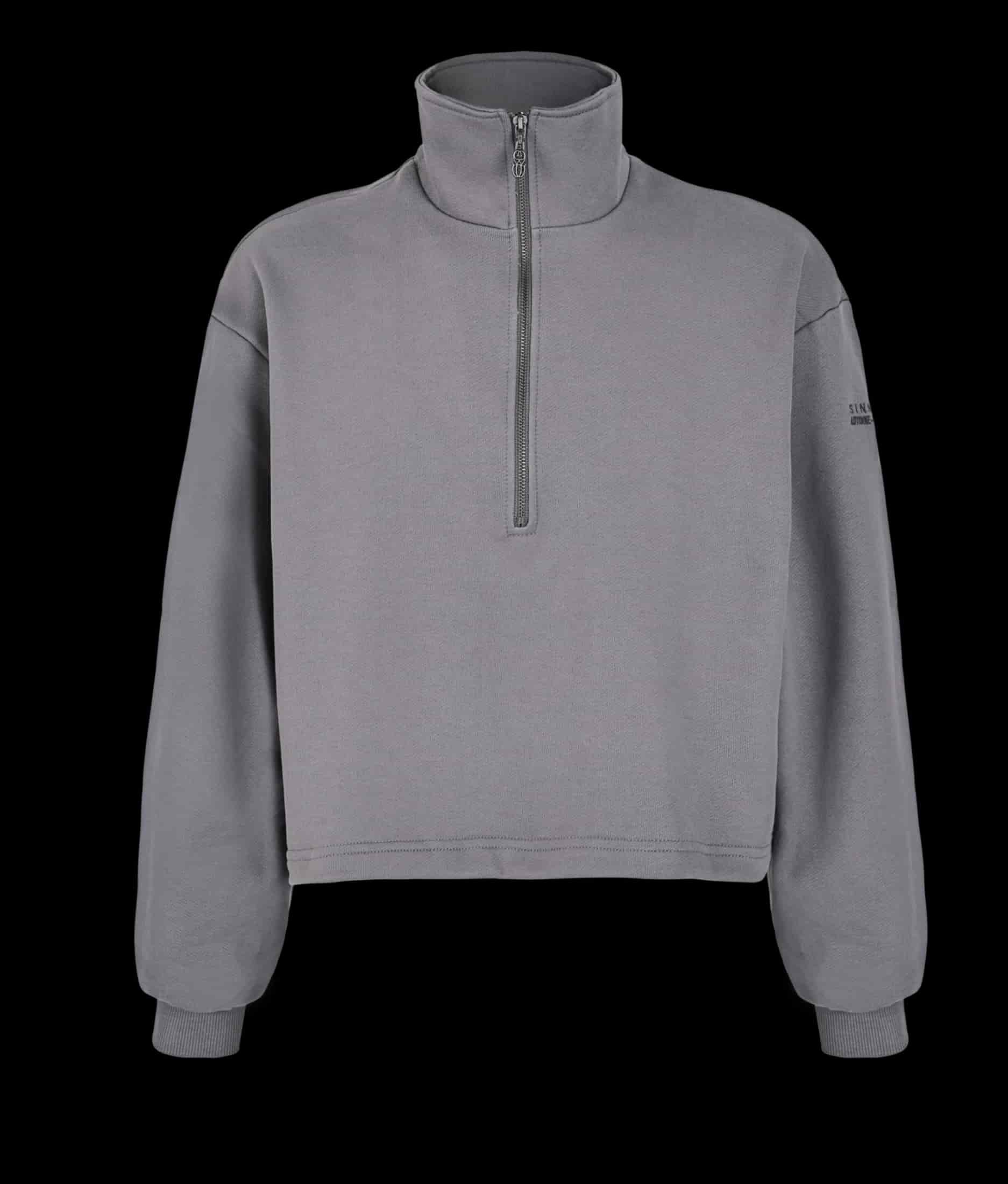 MONOGRAM ZIPPER GRAY SWEATER - miniatura 1