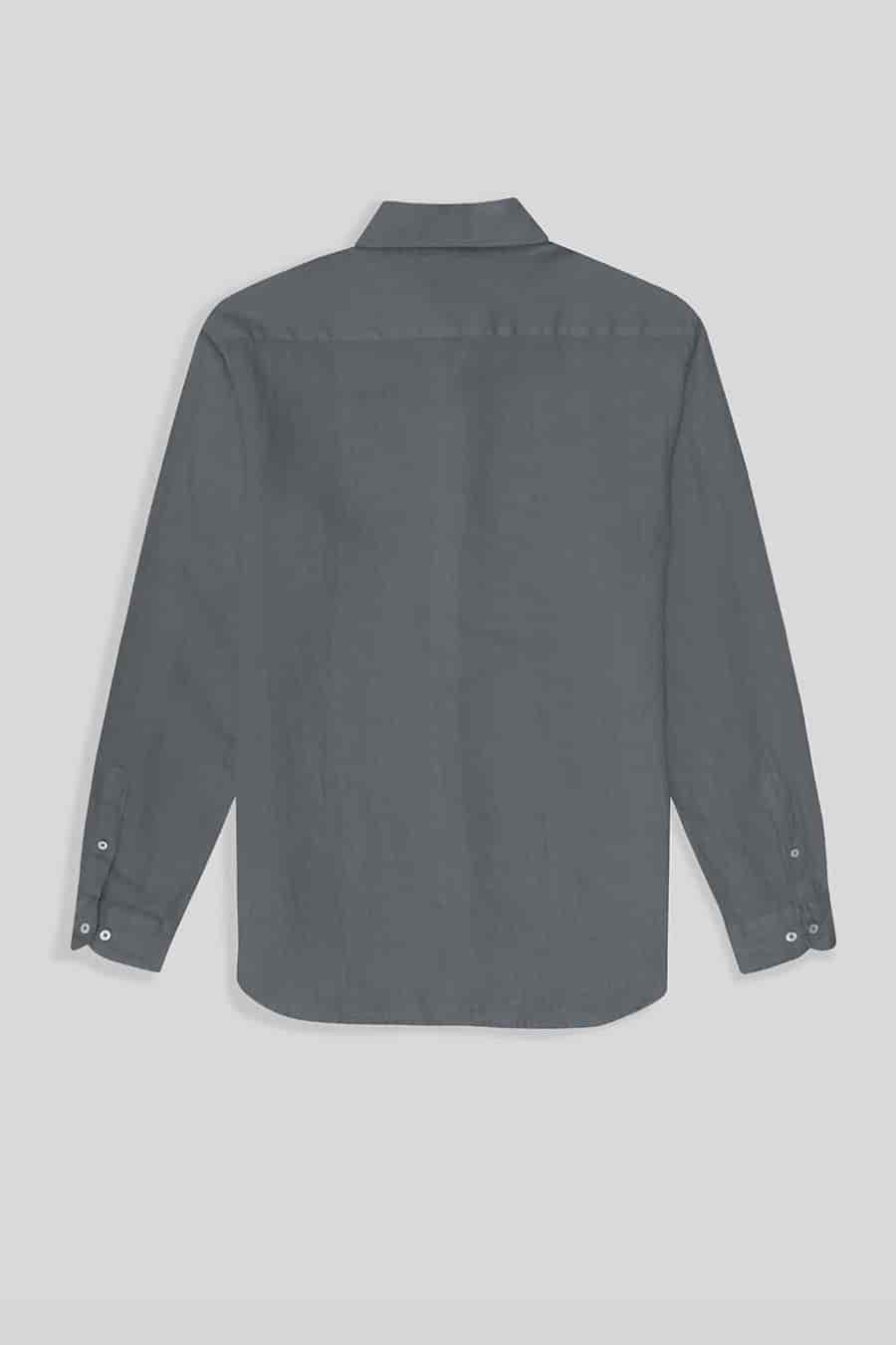 Men's linen shirt smoke basic - miniatura 2