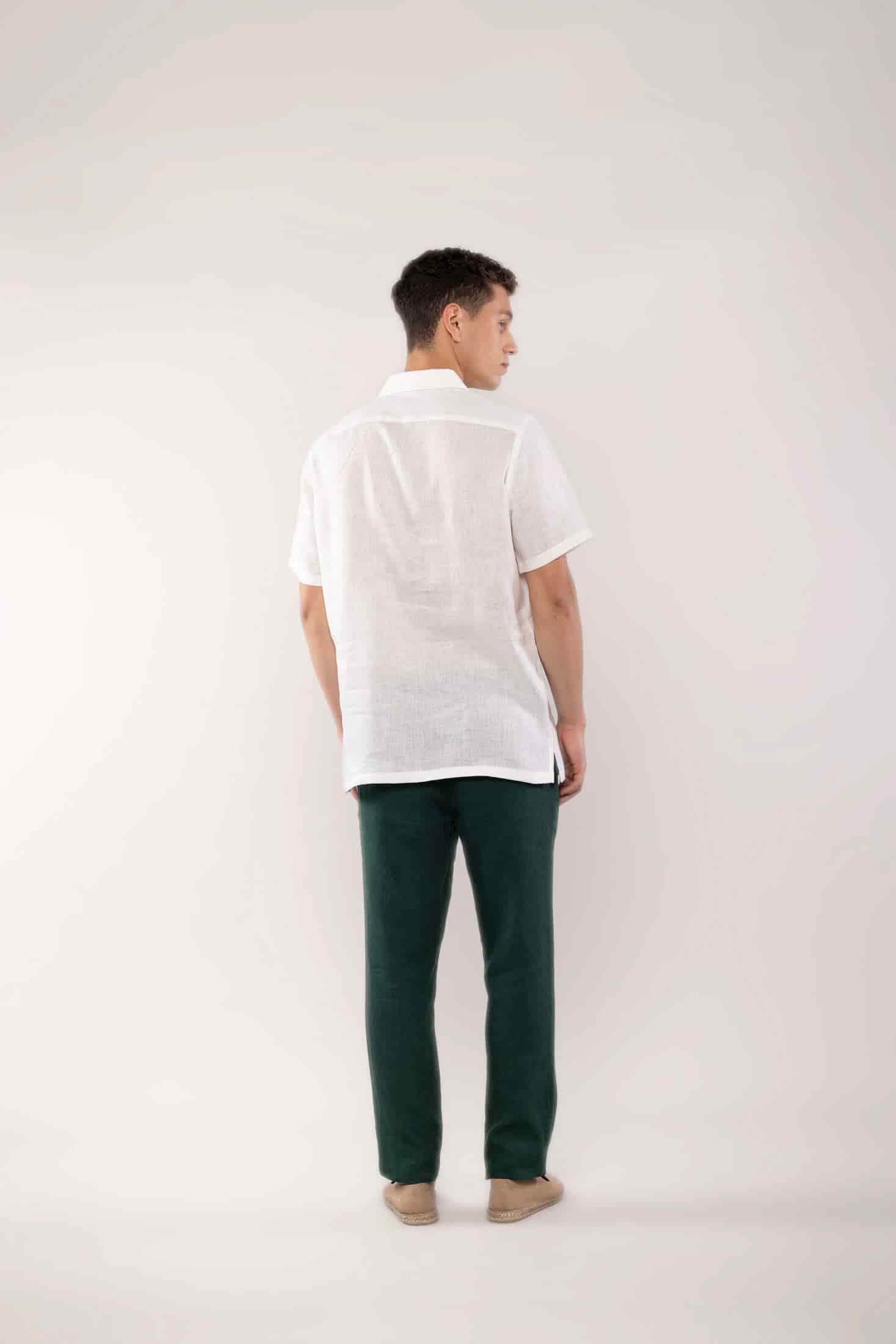 Men's linen shirt red mirzo - miniatura 5