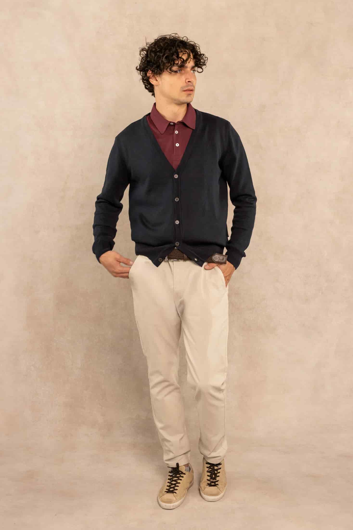 Cardigan Tejido Azul Oscuro - miniatura 2
