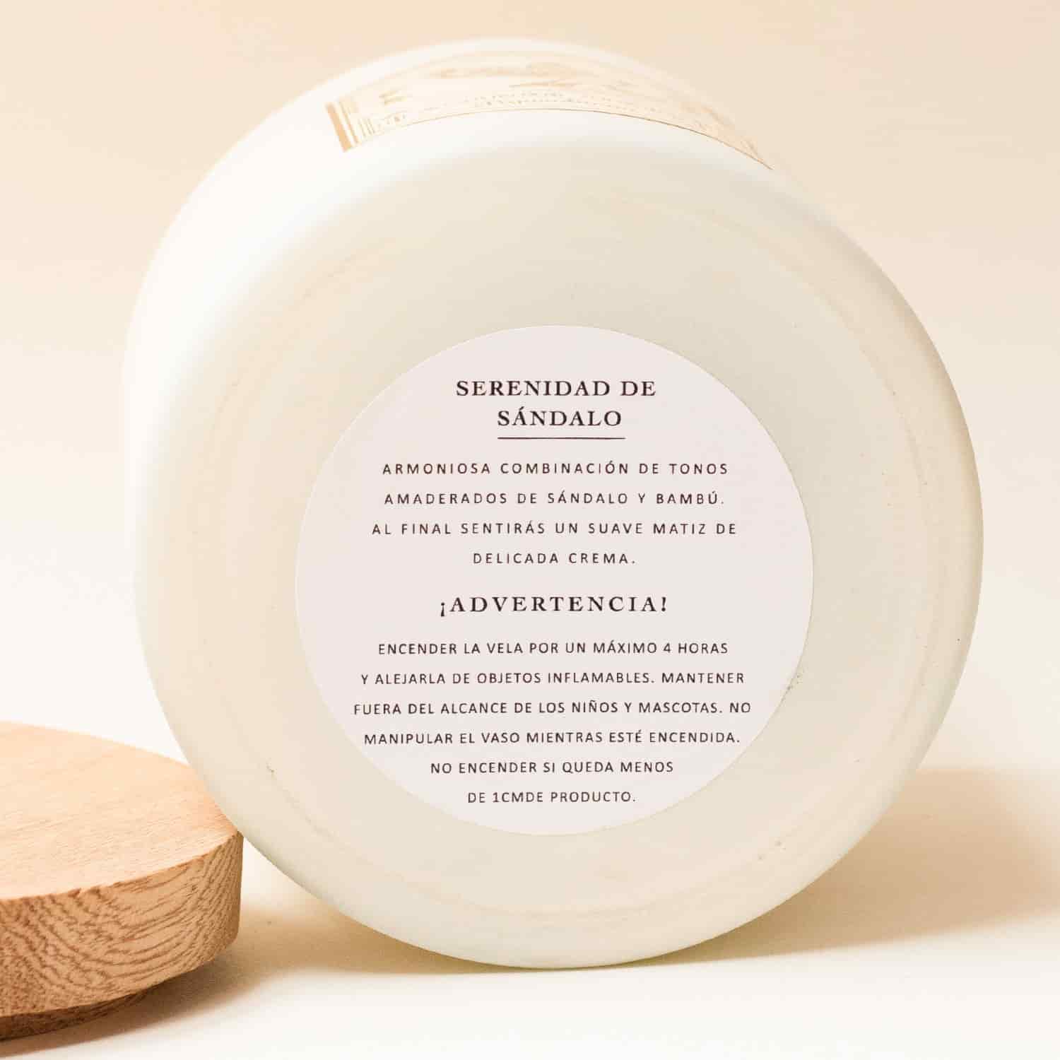 VELA AROMATICA SERENIDAD DE SÁNDALO 200GR - miniatura 3